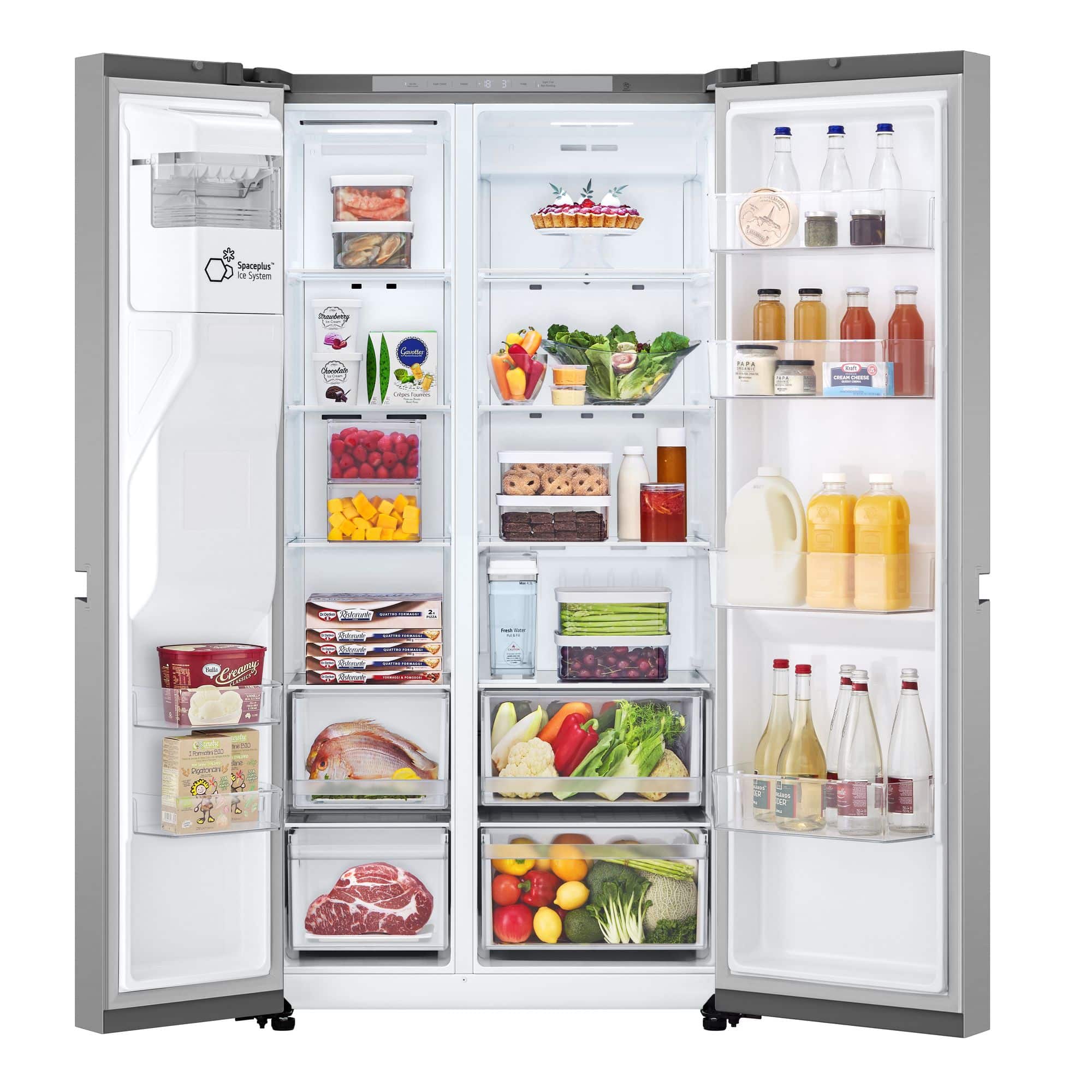 LG GSLC41PYPE Amerikaanse Koelkast Side-by-Side 641 l – Water-/ijsdispenser (geen wateraansluiting nodig), NoFrost