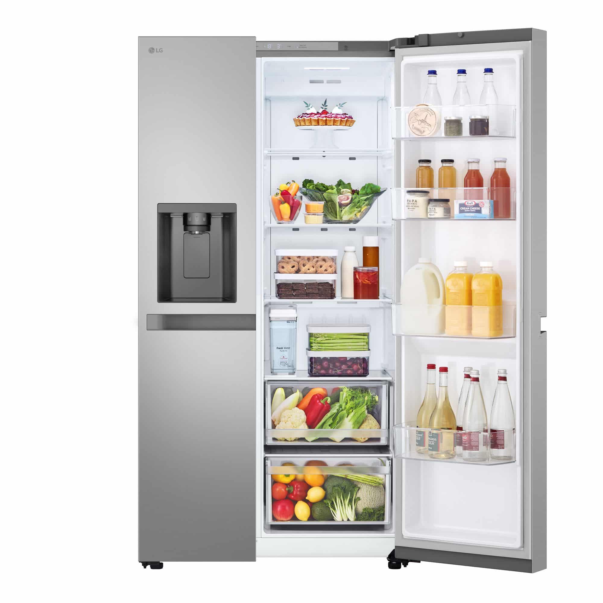 LG GSLC41PYPE Amerikaanse Koelkast Side-by-Side 641 l – Water-/ijsdispenser (geen wateraansluiting nodig), NoFrost