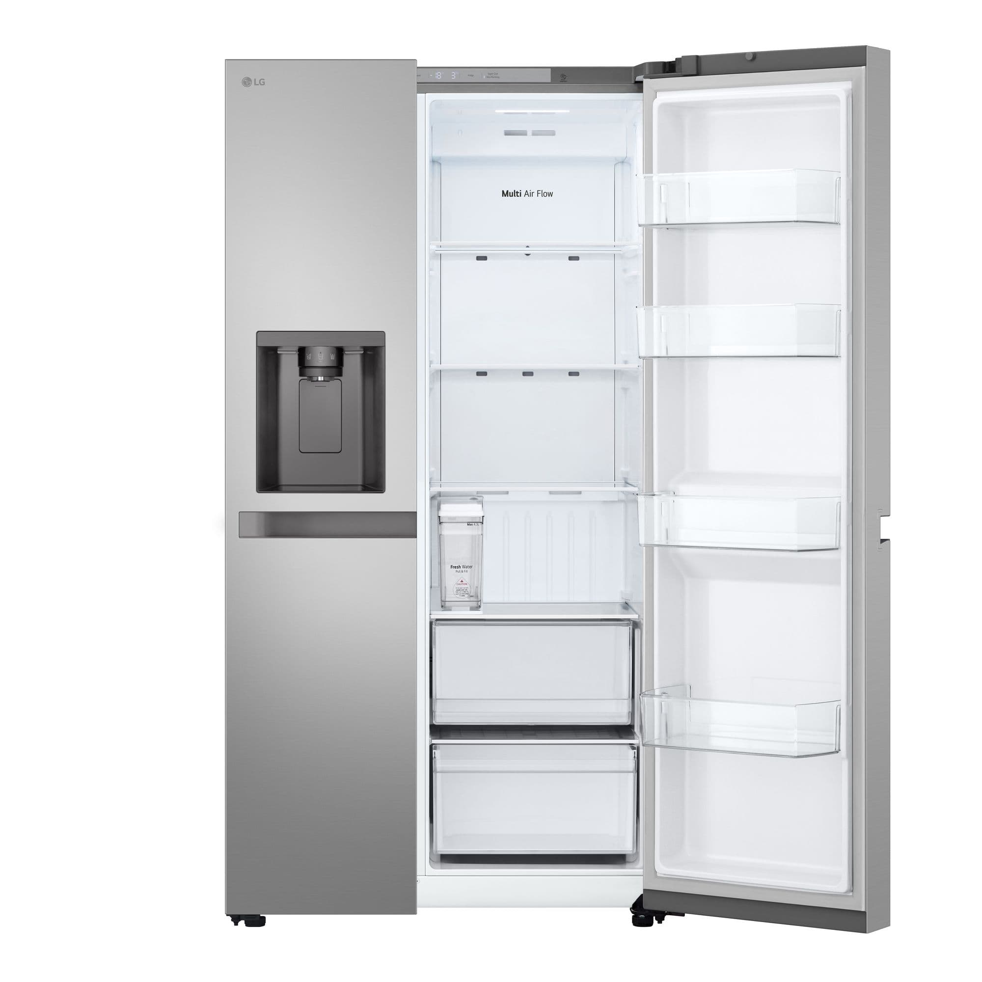 LG GSLC41PYPE Amerikaanse Koelkast Side-by-Side 641 l – Water-/ijsdispenser (geen wateraansluiting nodig), NoFrost