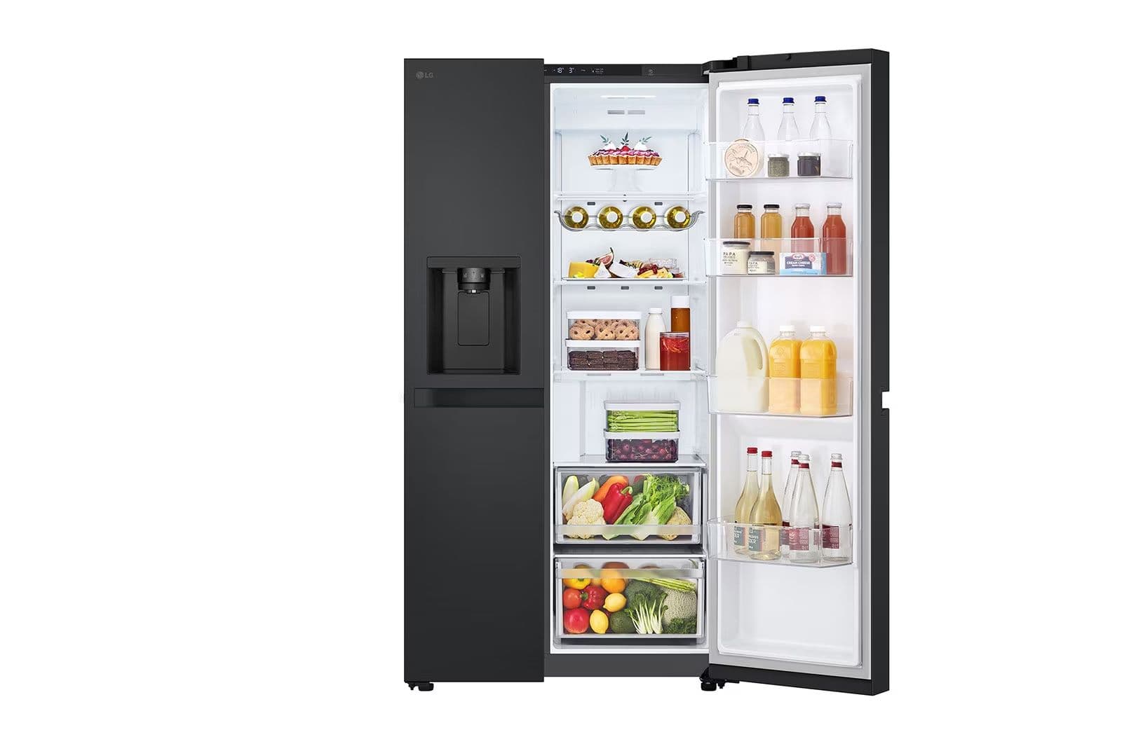 LG GSLC40EPPE Amerikaanse Koelkast Side-by-Side 638 l – Water-/ijsdispenser (geen wateraansluiting nodig), NoFrost