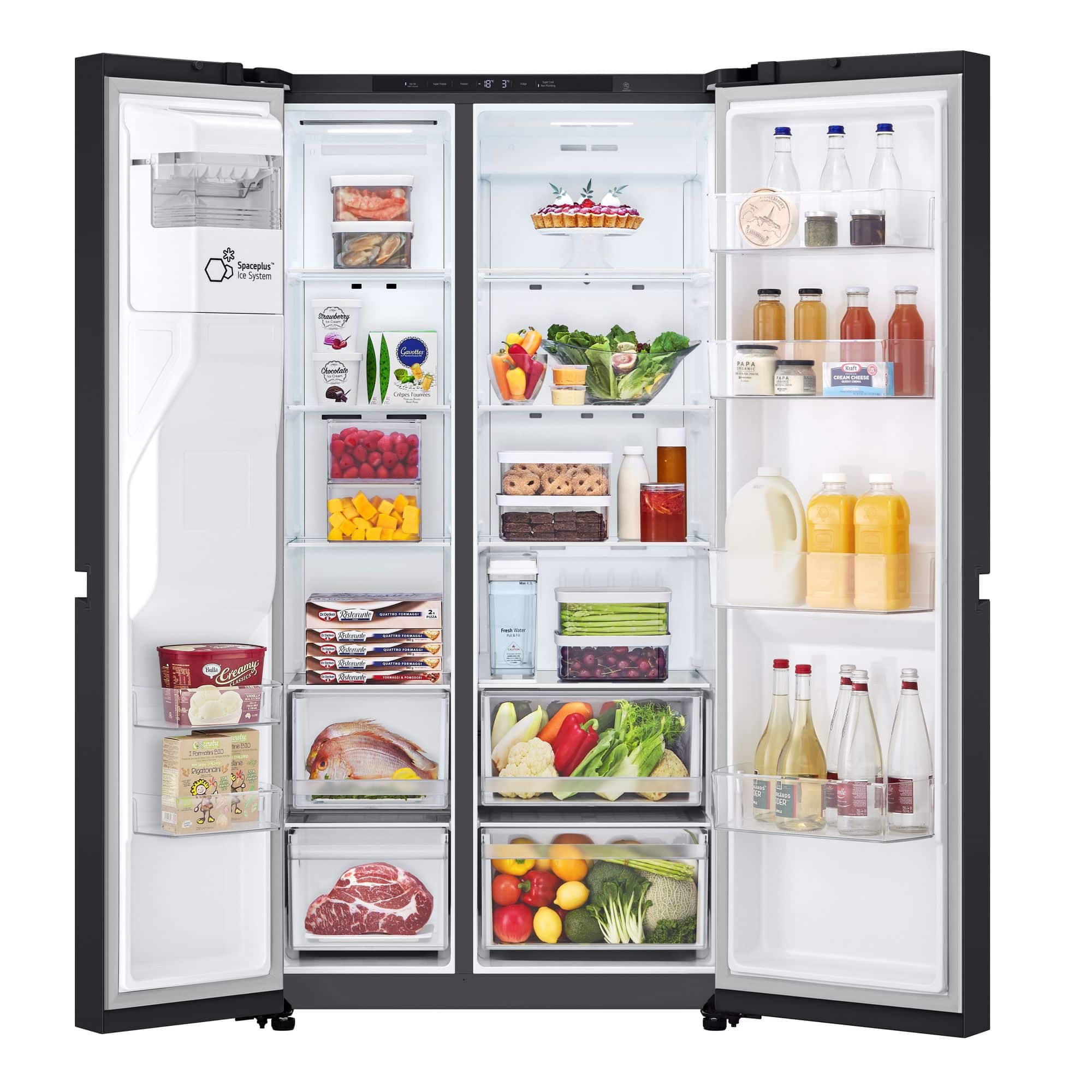 LG GSLC41EPPE Amerikaanse Koelkast Side-by-Side 641 l – Zwart, NoFrost