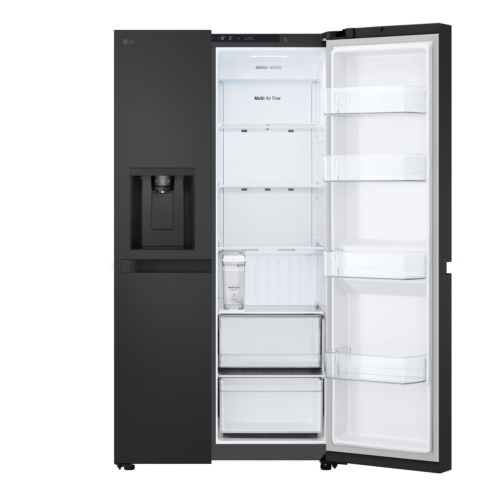 LG GSLC41EPPE Amerikaanse Koelkast Side-by-Side 641 l – Zwart, NoFrost