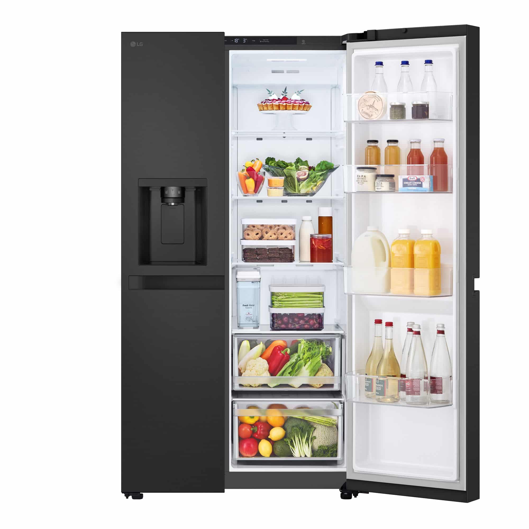 LG GSLC41EPPE Amerikaanse Koelkast Side-by-Side 641 l – Zwart, NoFrost