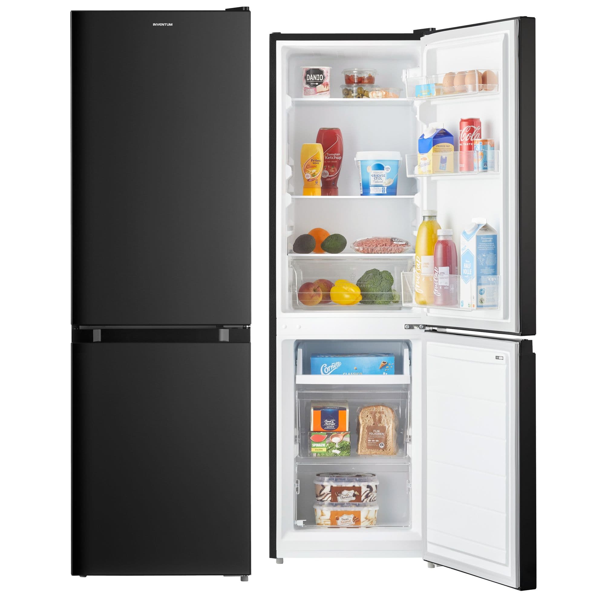 Inventum KV1500B Koel-vriescombinatie 174 l 150 cm – zwart