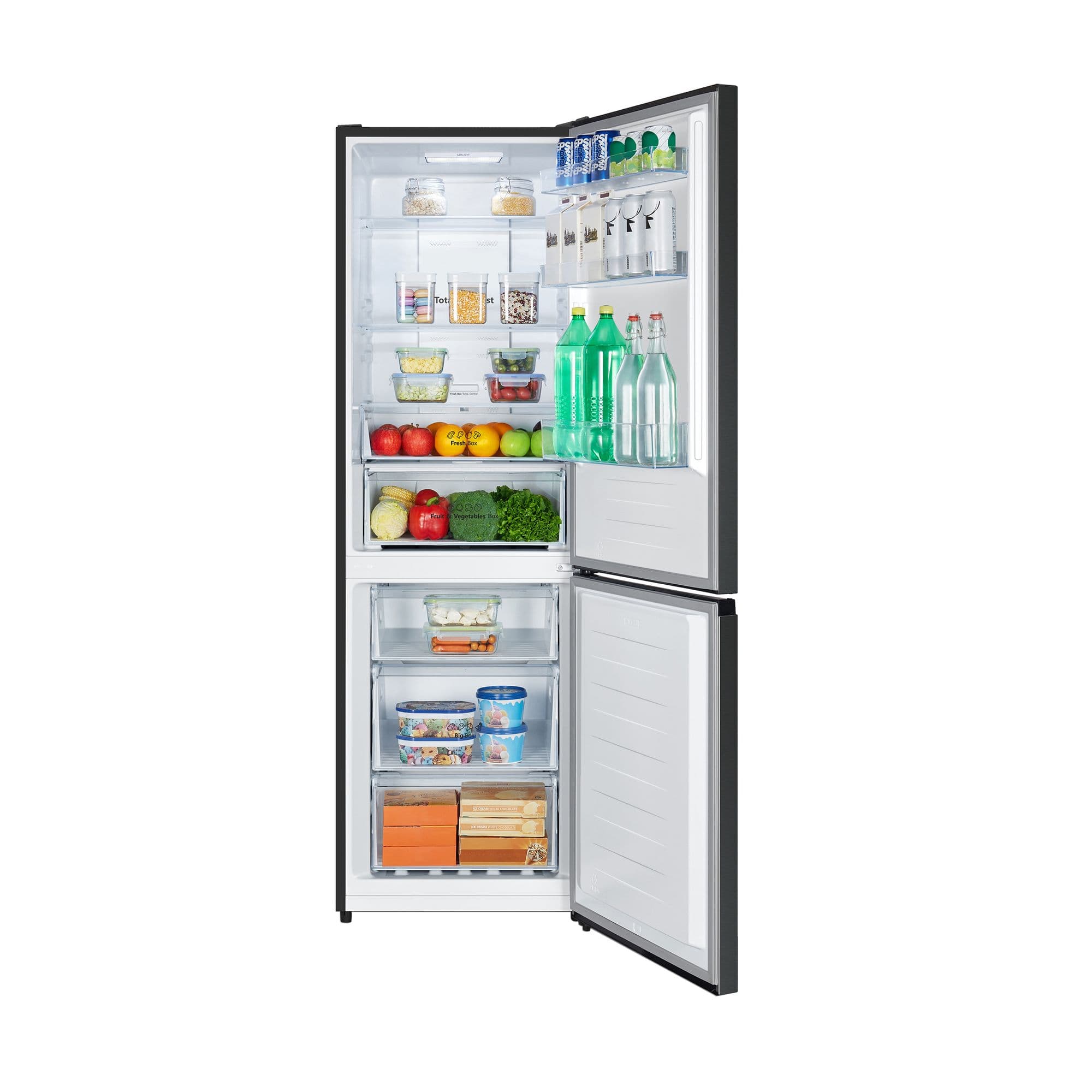 ETNA KCV385NZWA Koel-vriescombinatie 304 l 186 cm – Zwart, NoFrost