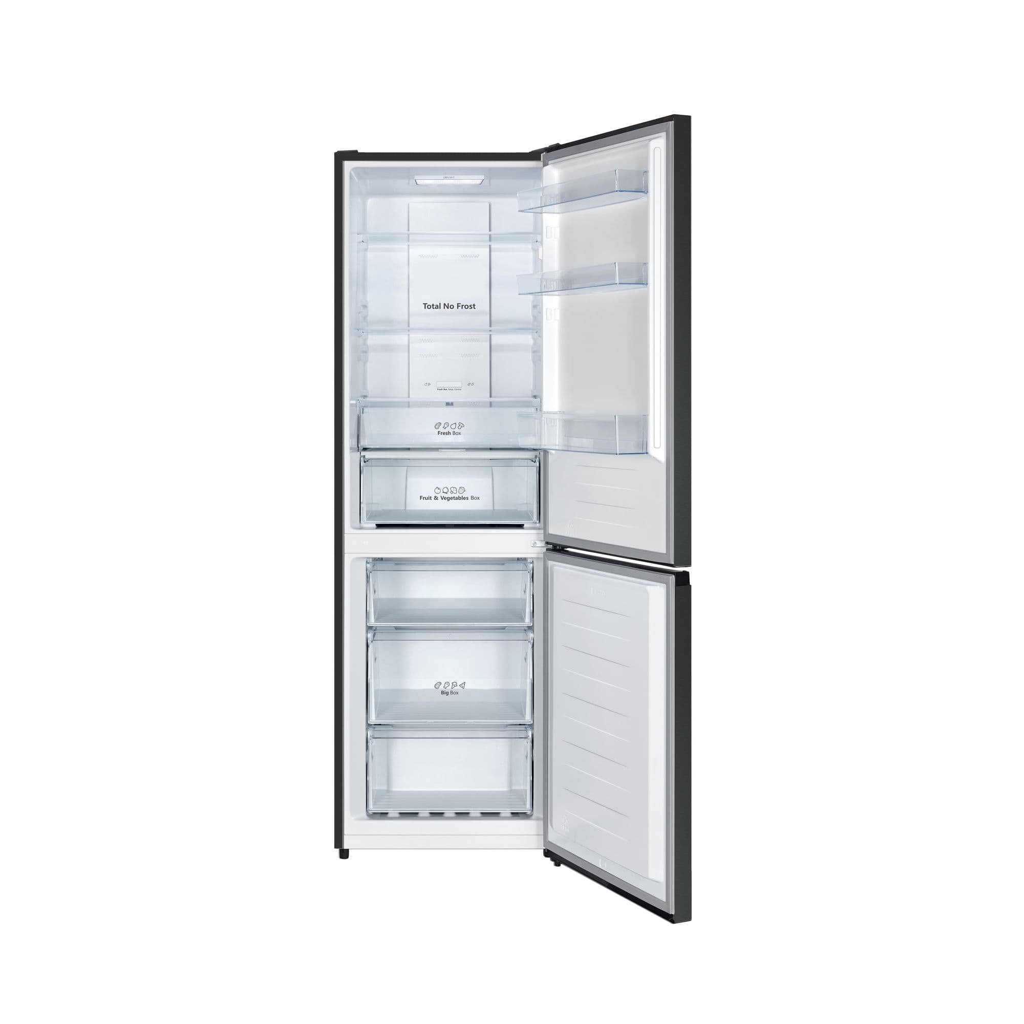 ETNA KCV385NZWA Koel-vriescombinatie 304 l 186 cm – Zwart, NoFrost