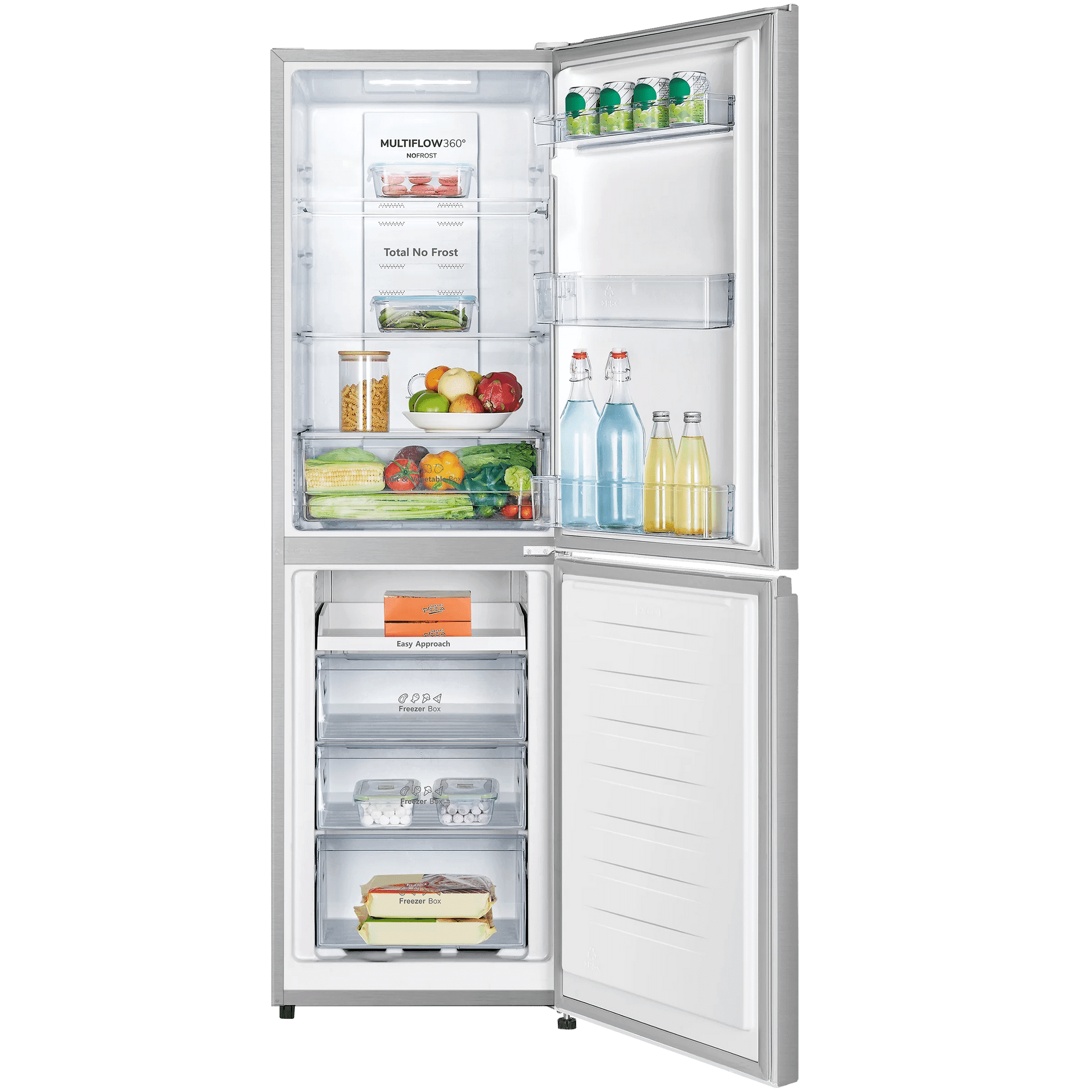 ETNA KCV282NRVS Koel-vriescombinatie 256 l 182 cm – RVS, No-Frost Plus