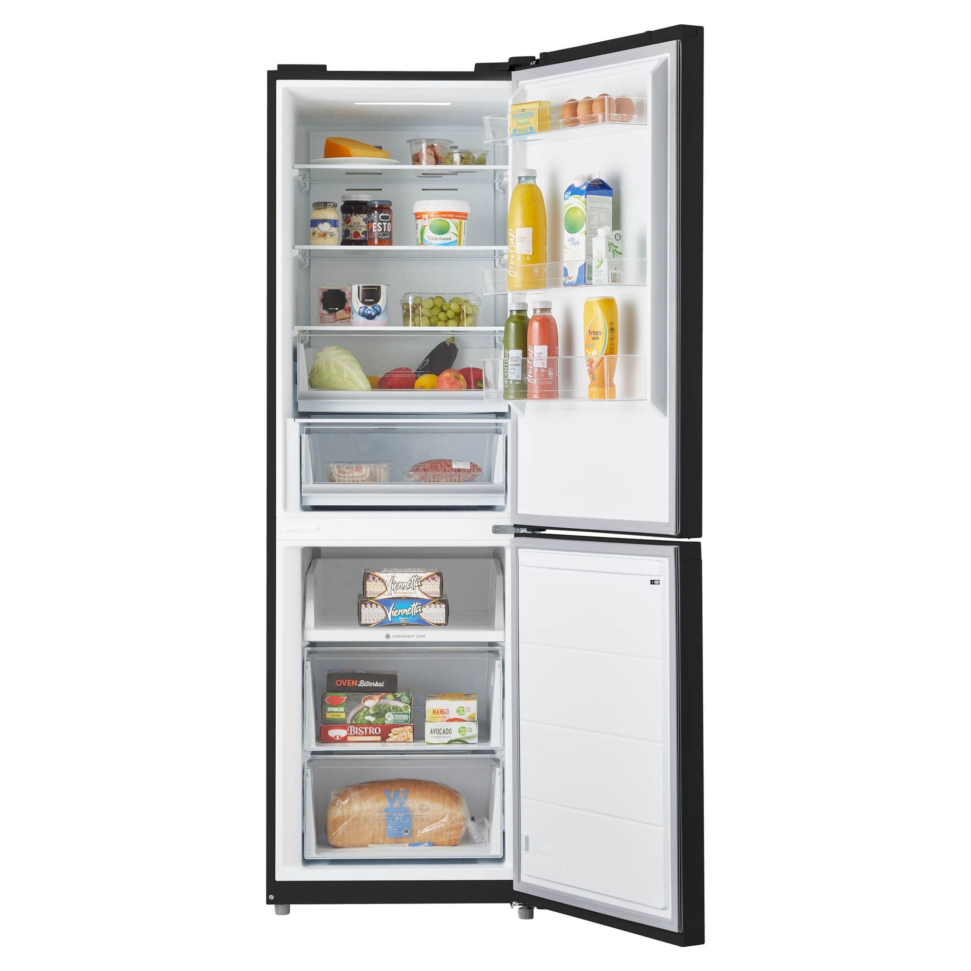 Inventum KV1850B Koel-vriescombinatie 338 l 185 cm – zwart