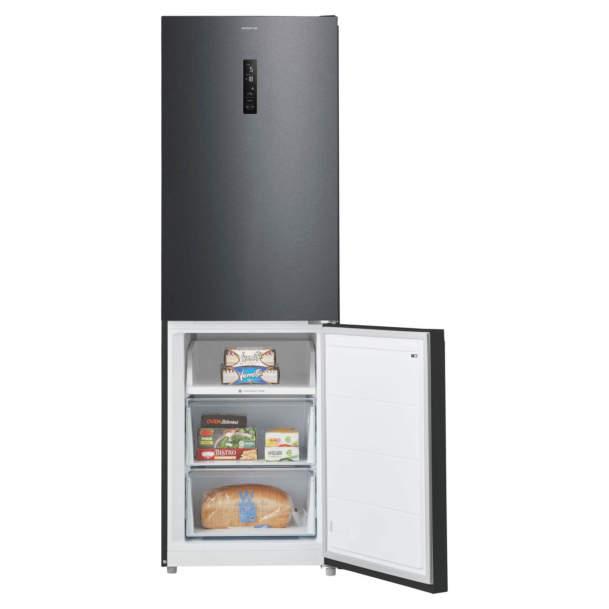 Inventum KV1850B Koel-vriescombinatie 338 l 185 cm – zwart