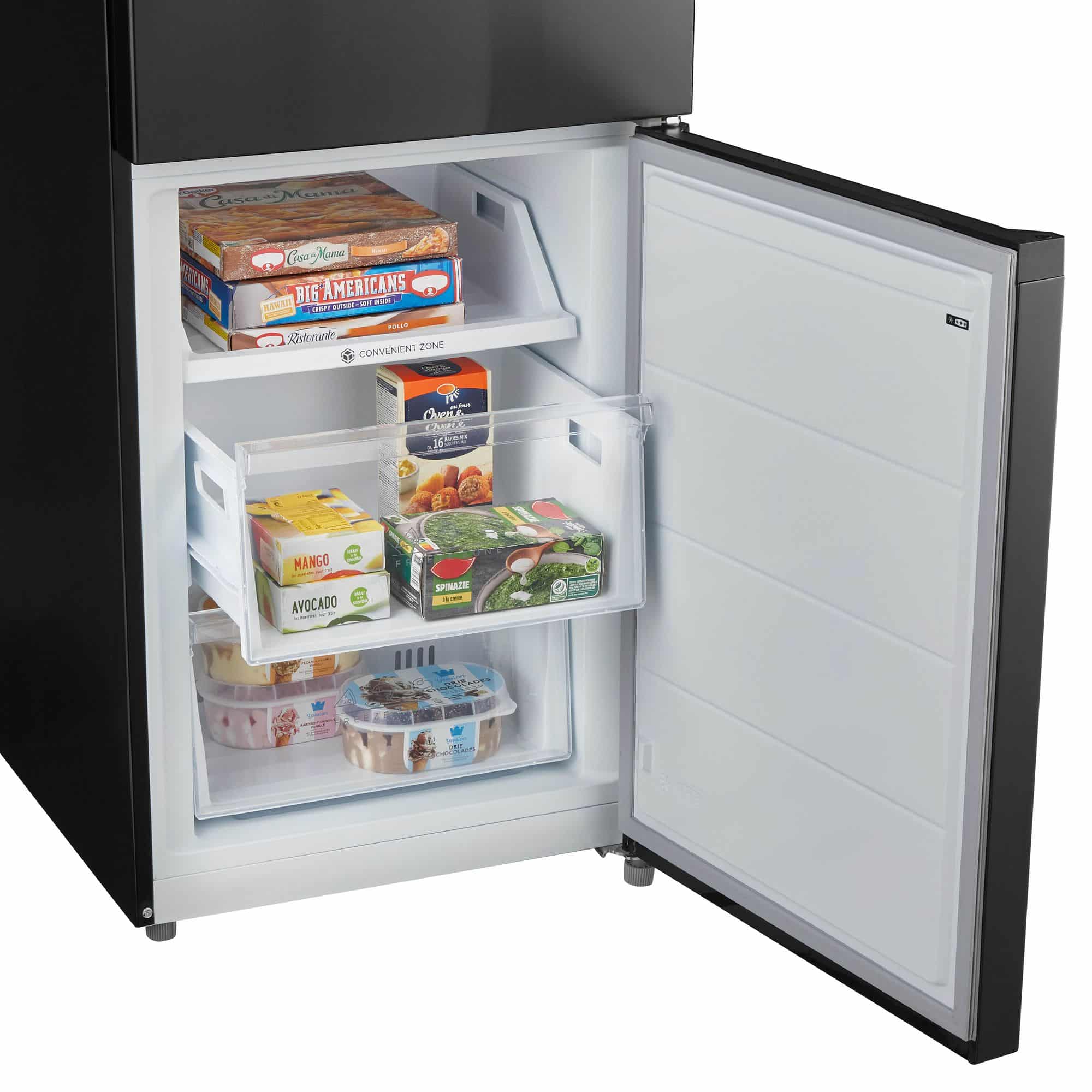 Inventum KV2010B Koel-vriescombinatie 378 l 201 cm – Zwart RVS, NoFrost, Energieklasse A