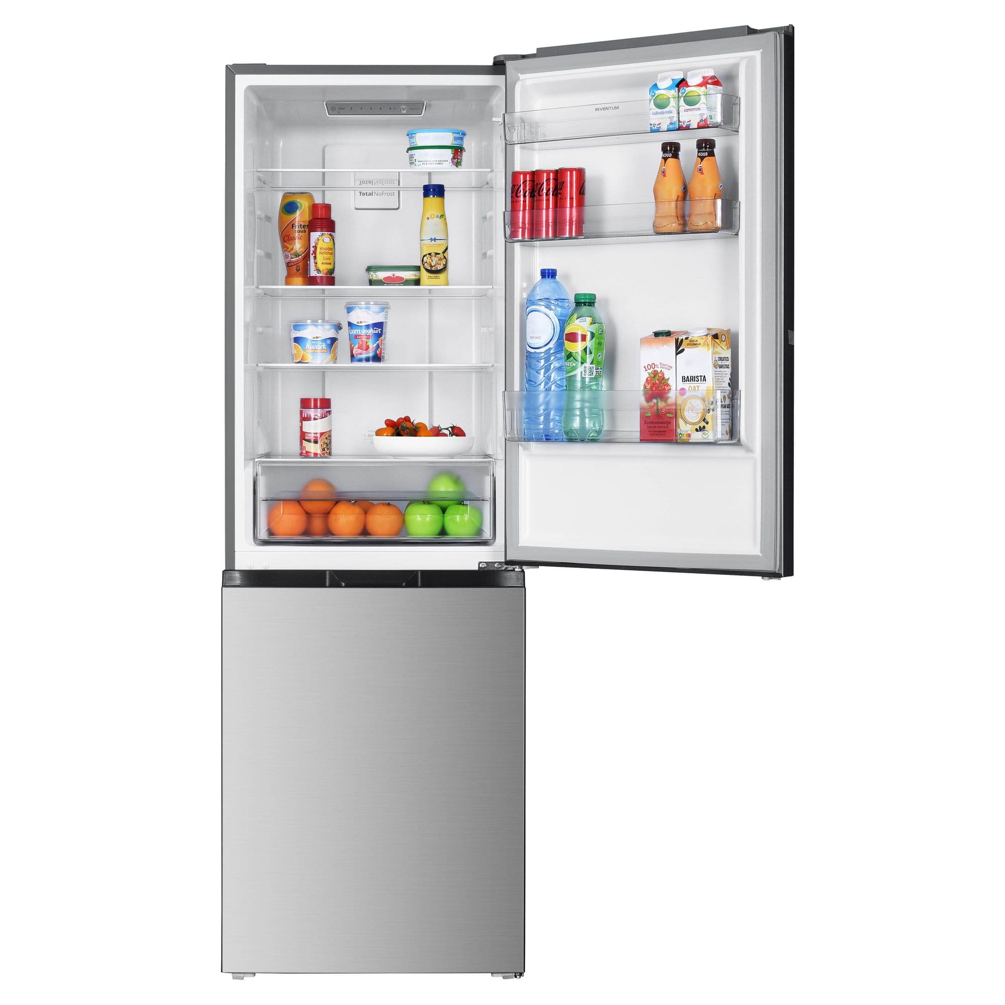 Inventum KV1840S Koel-vriescombinatie 327 l 184 cm – Zilver/RVS, NoFrost