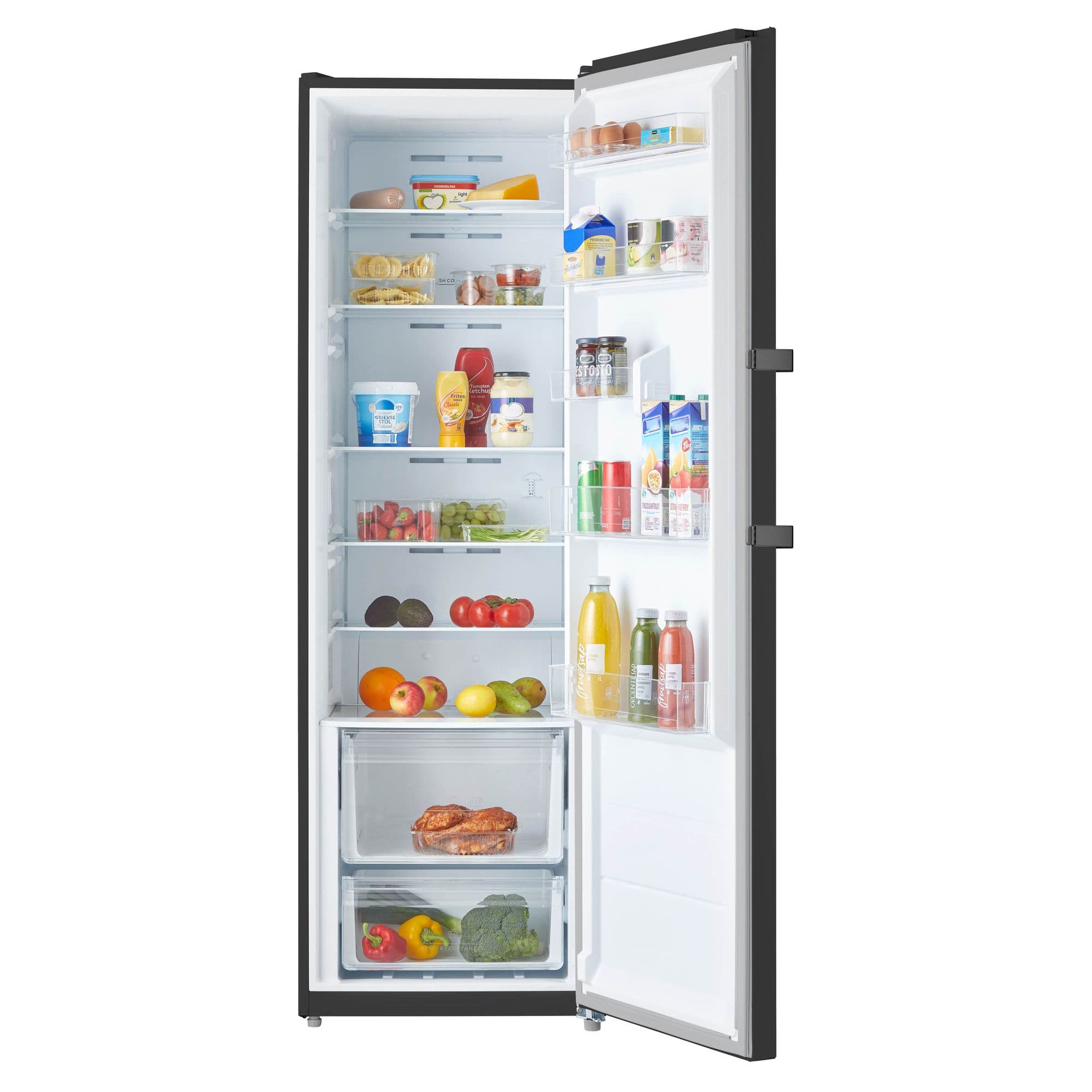 Inventum KK1850B Koelkast 362 l 185 cm – Zwart RVS, zonder vriesvak