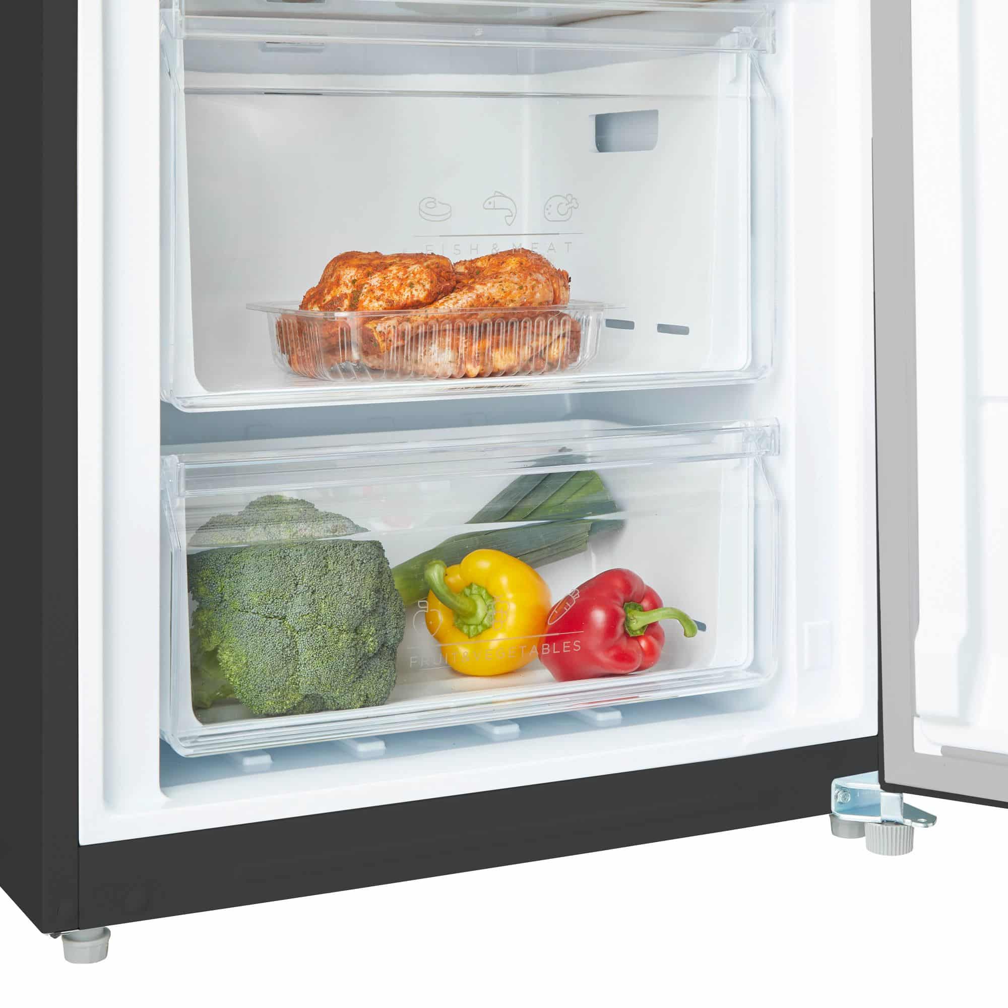 Inventum KK1850B Koelkast 362 l 185 cm – Zwart RVS, zonder vriesvak