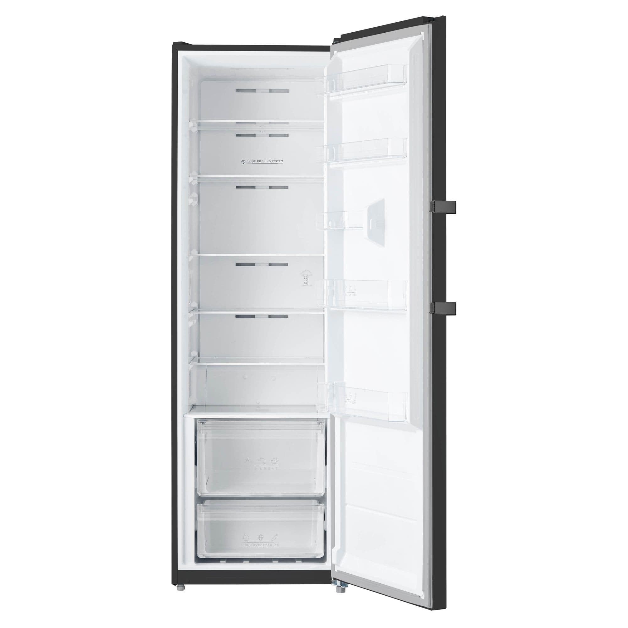 Inventum KK1850B Koelkast 362 l 185 cm – Zwart RVS, zonder vriesvak