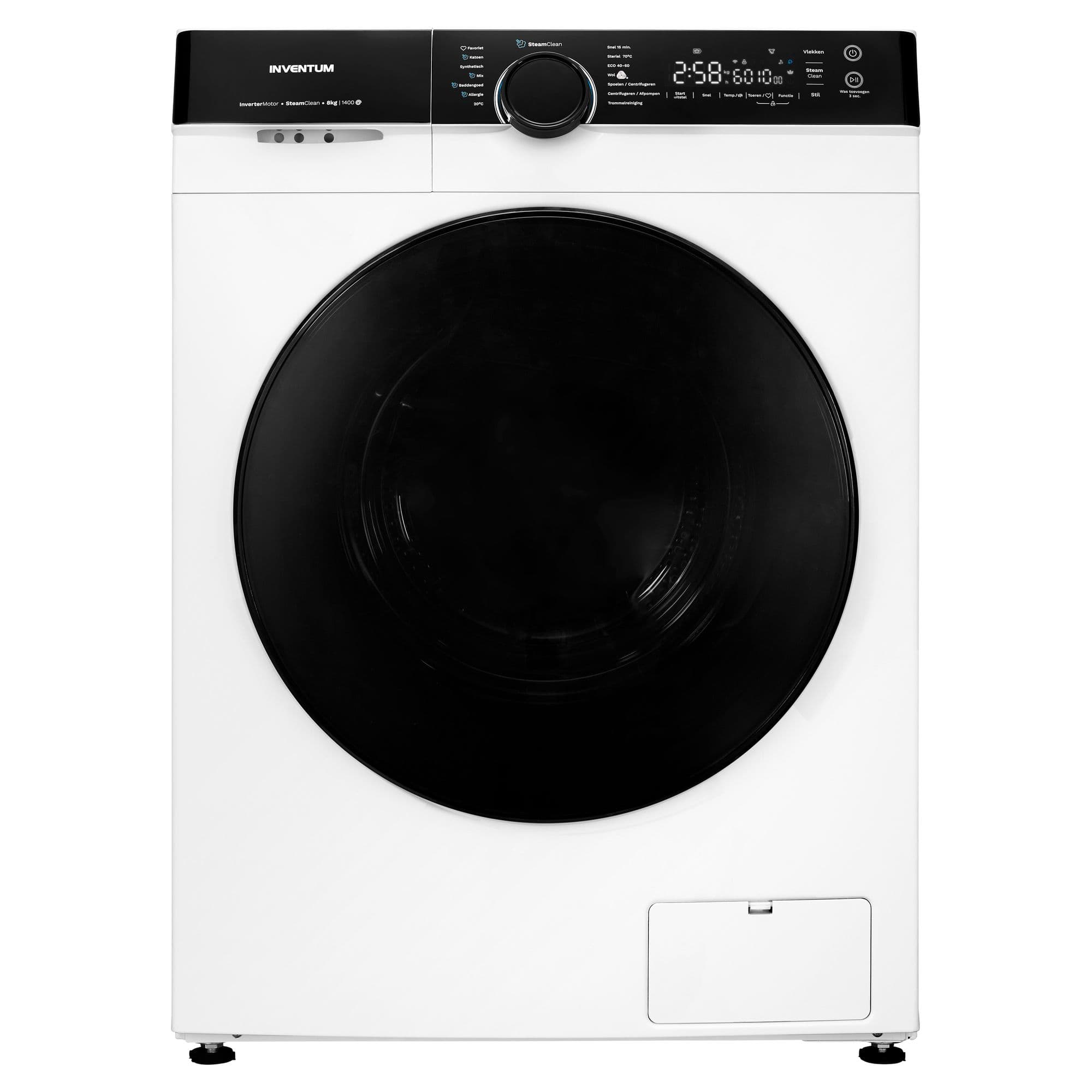 Inventum VWM8010W Wasmachine 8 kg 1400 tpm – Voorlader, SteamClean