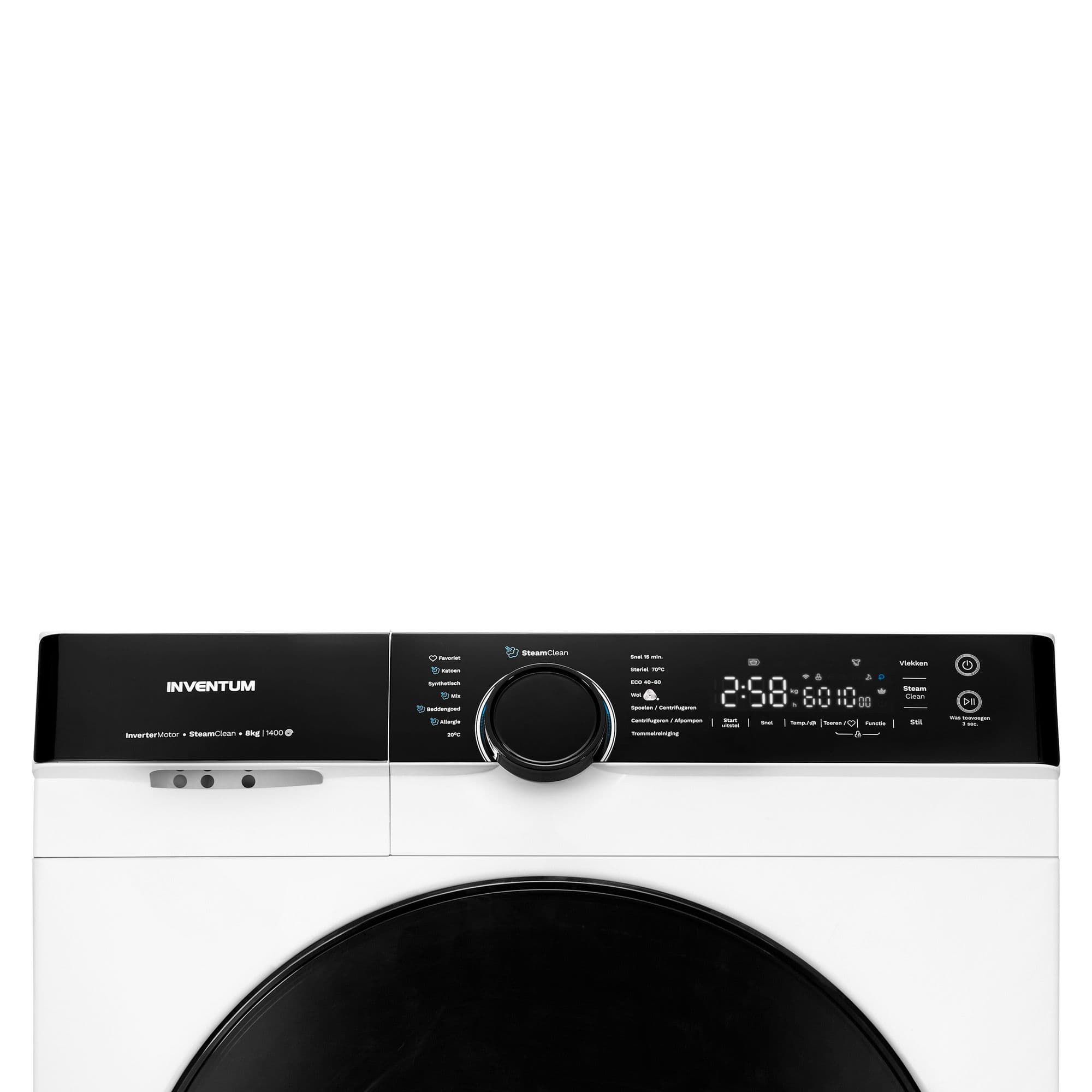 Inventum VWM8010W Wasmachine 8 kg 1400 tpm – Voorlader, SteamClean