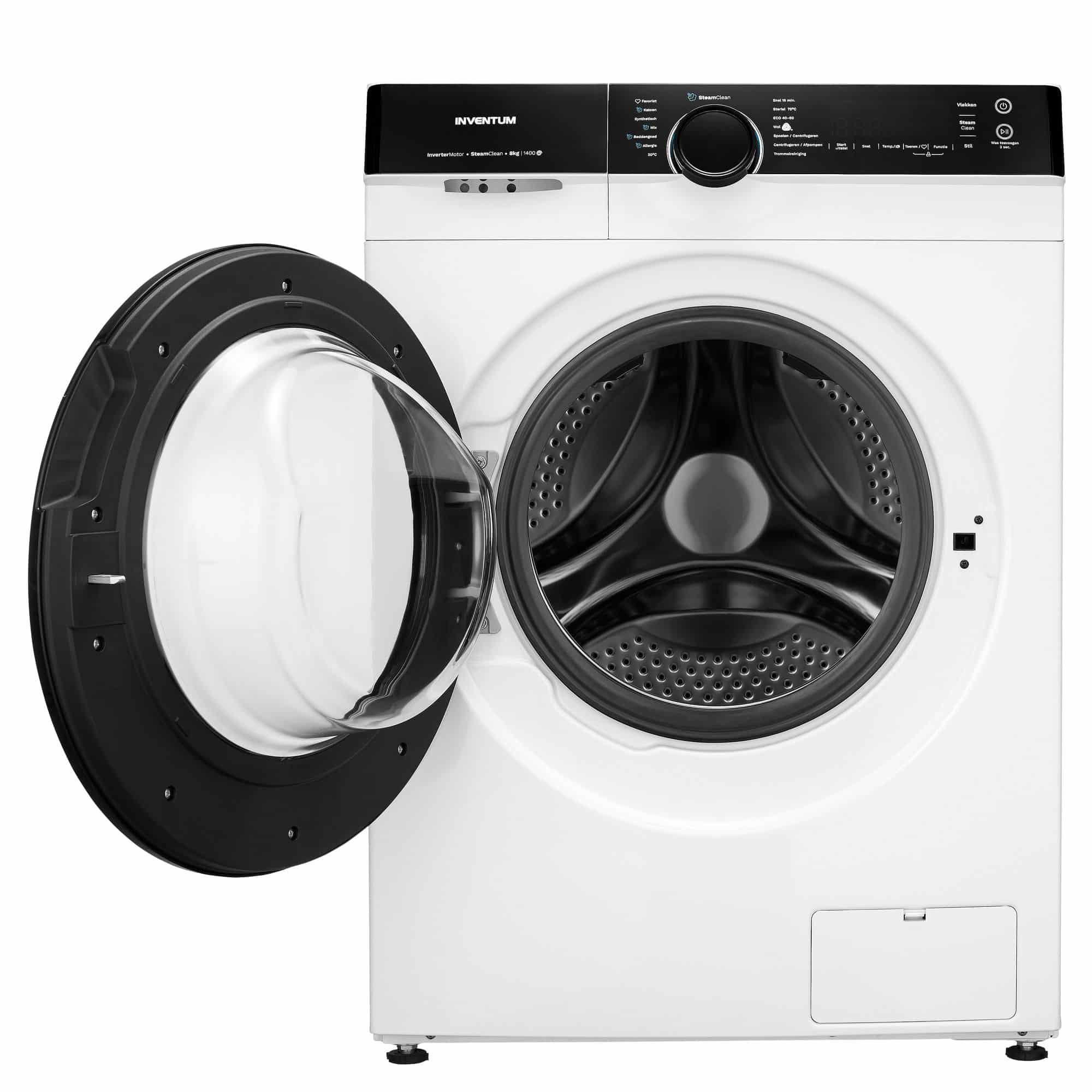 Inventum VWM8010W Wasmachine 8 kg 1400 tpm – Voorlader, SteamClean