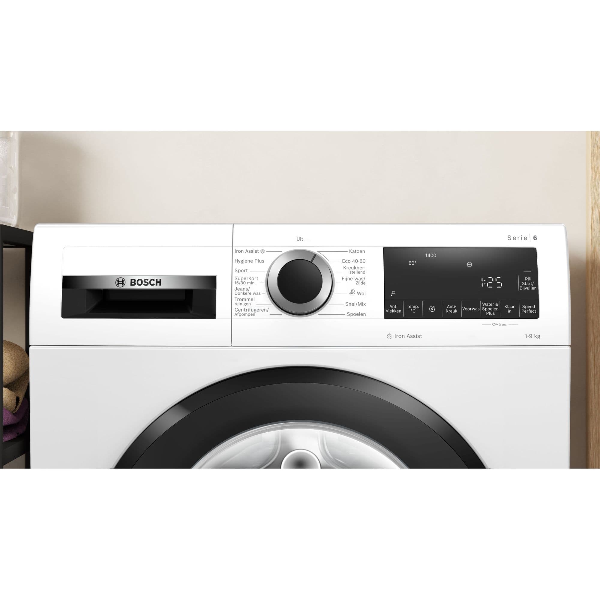 Bosch WGG244ZANL Serie 6 Wasmachine 9 kg 1400 tpm – Voorlader, Iron Assist