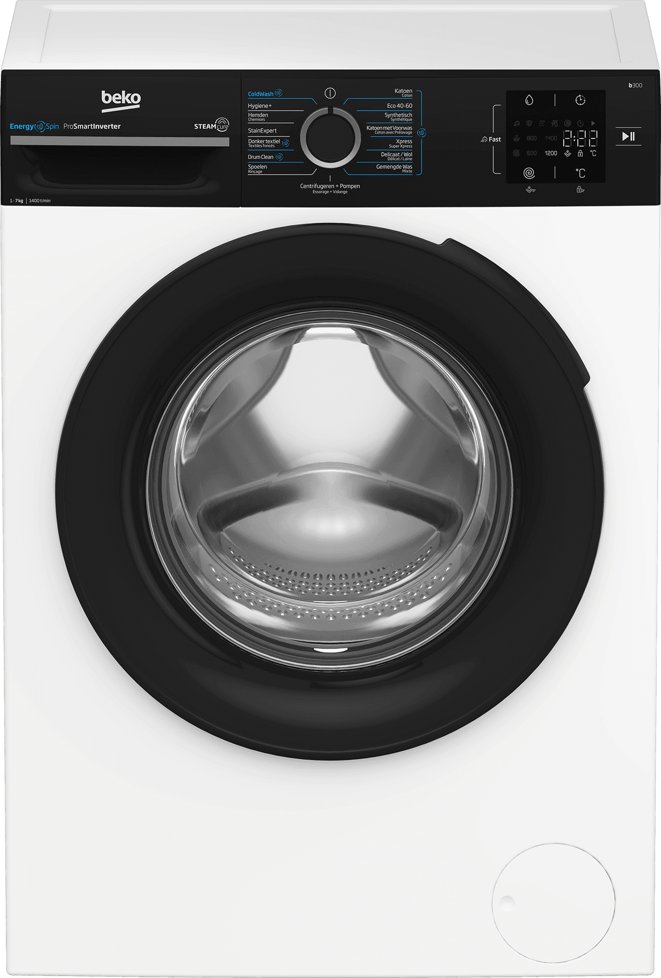 Beko BM3WFU3741B Wasmachine 7 kg 1400 tpm – Voorlader, EnergySpin