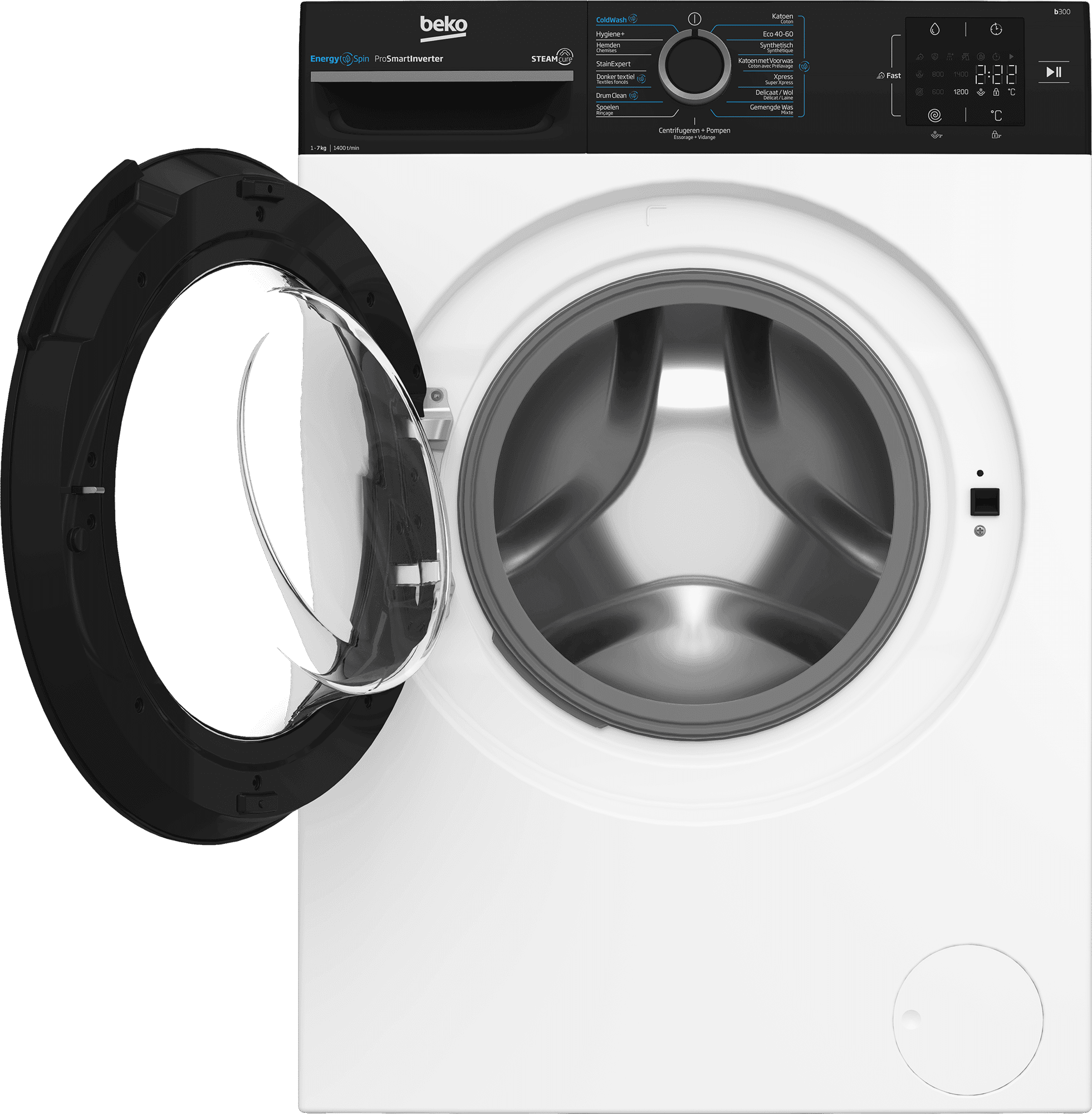Beko BM3WFU3741B Wasmachine 7 kg 1400 tpm – Voorlader, EnergySpin
