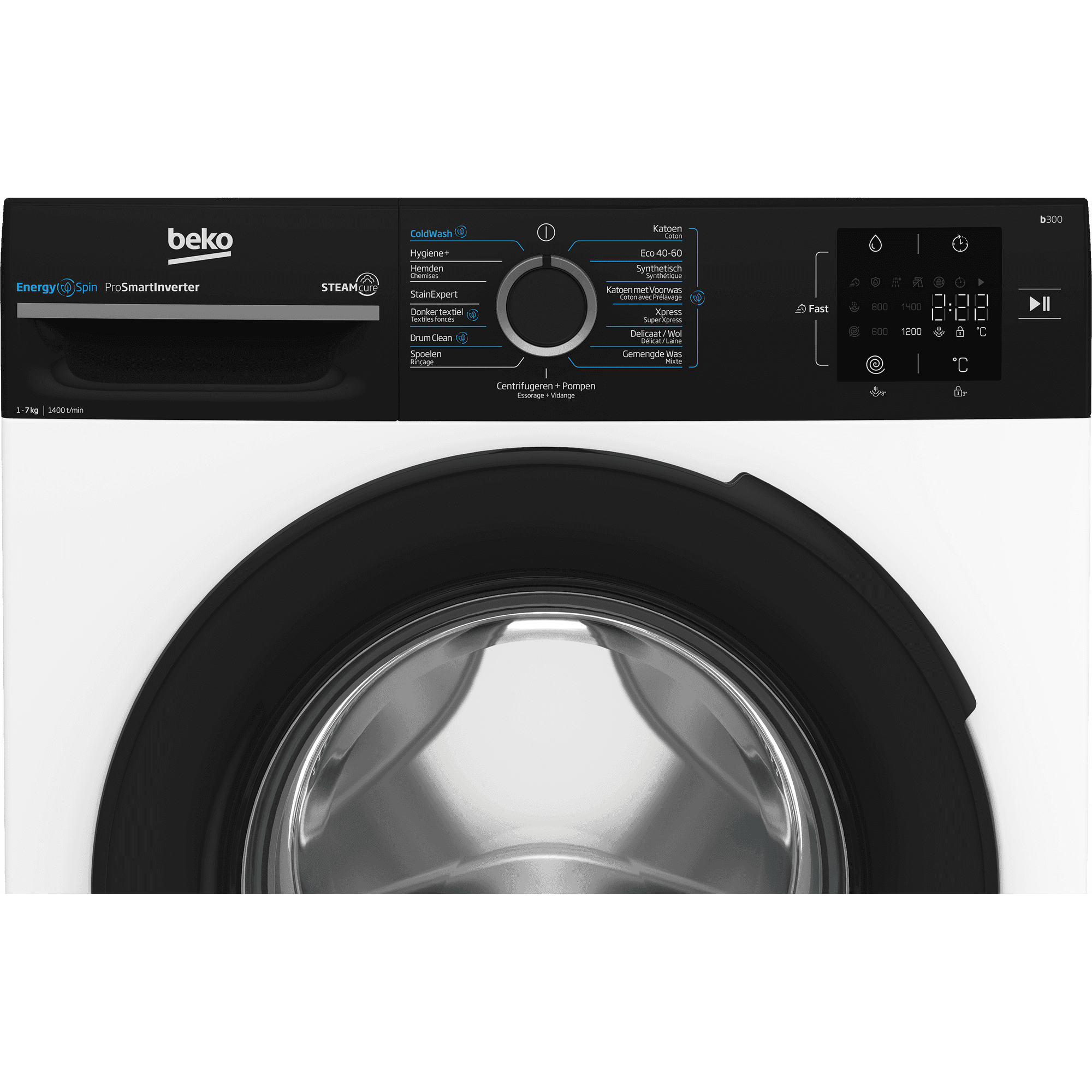 Beko BM3WFU3741B Wasmachine 7 kg 1400 tpm – Voorlader, EnergySpin
