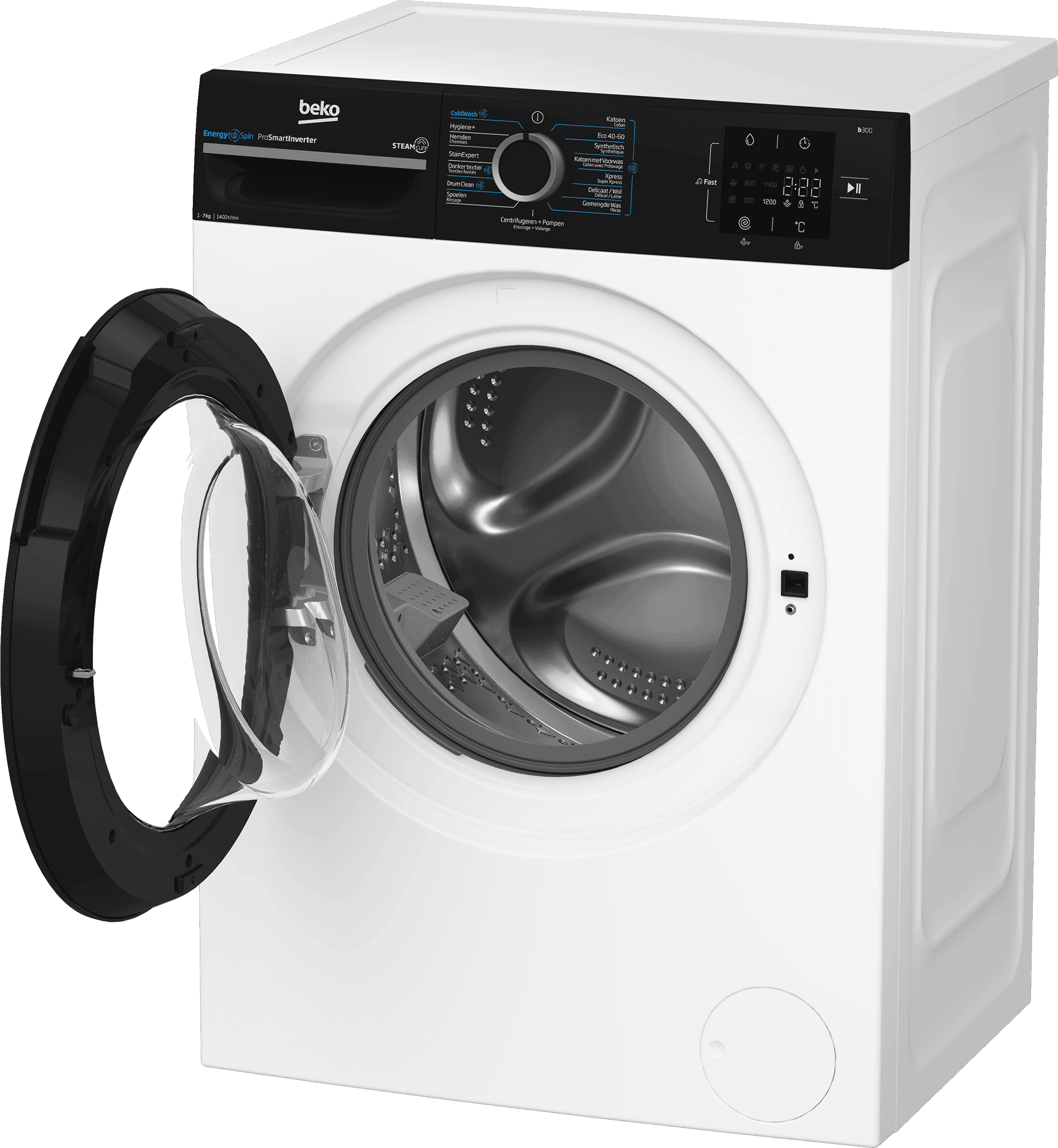 Beko BM3WFU3741B Wasmachine 7 kg 1400 tpm – Voorlader, EnergySpin