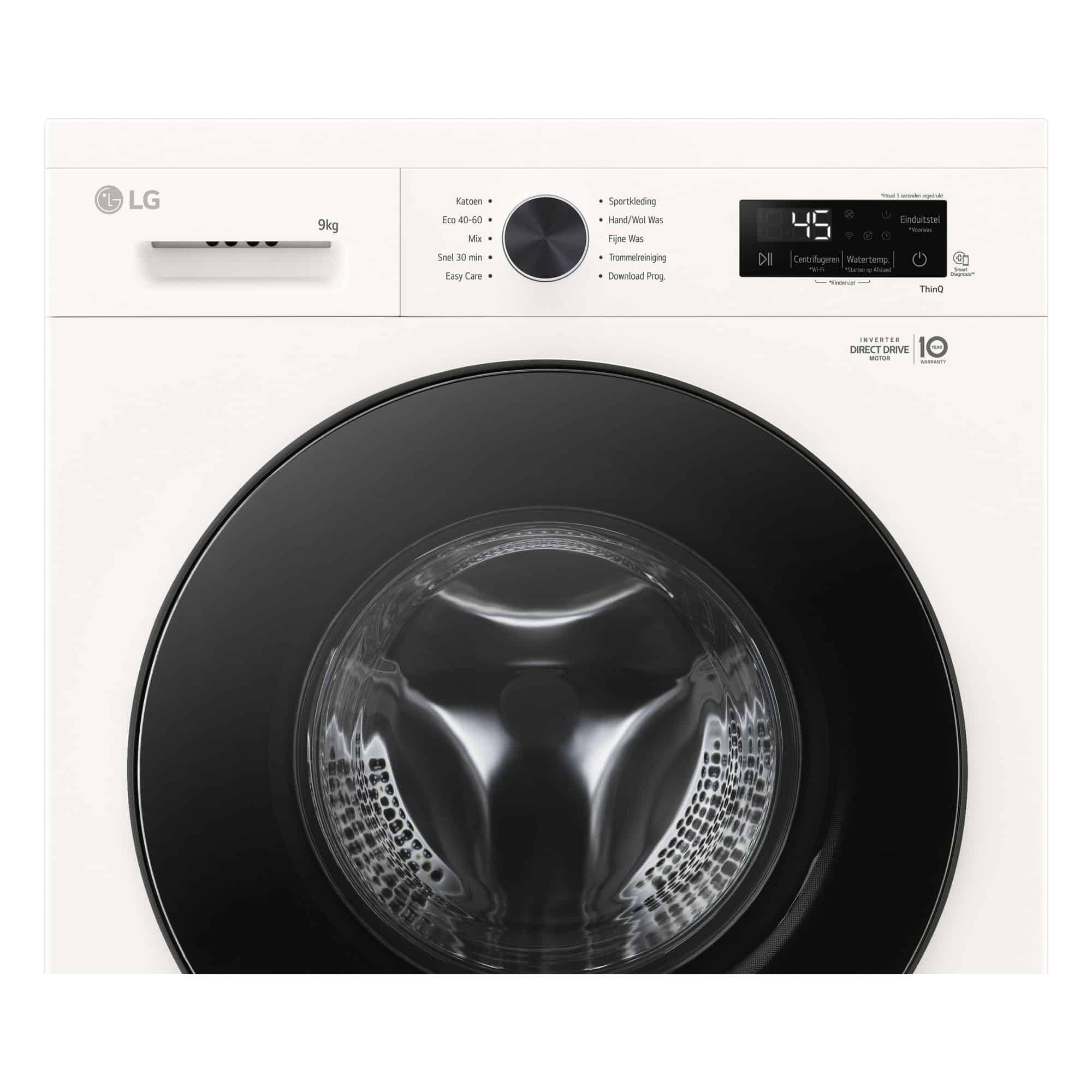 LG W4X1095NWB Was-droogcombinatie 9/5 kg 1400 tpm – Steam, ThinQ