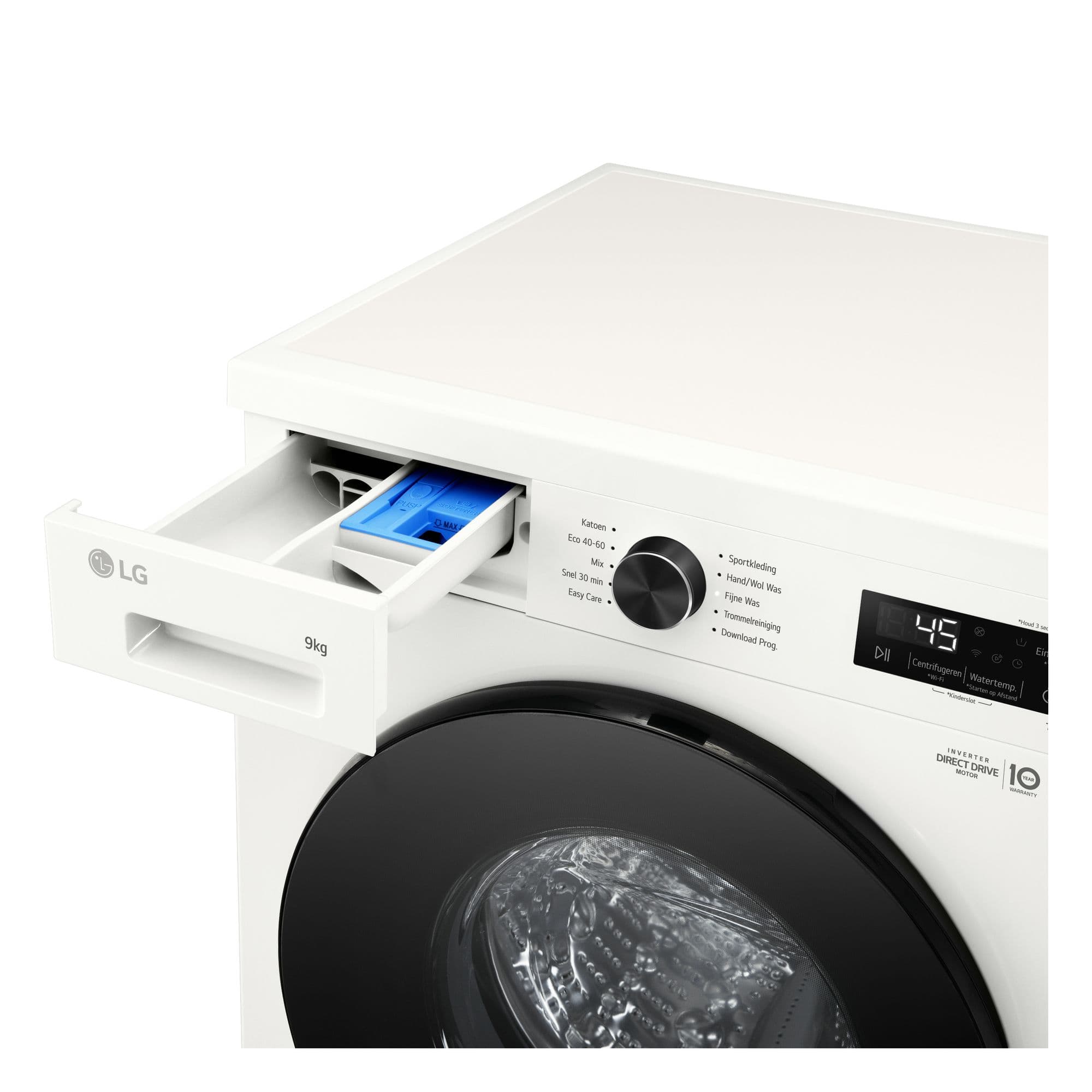 LG W4X1095NWB Was-droogcombinatie 9/5 kg 1400 tpm – Steam, ThinQ