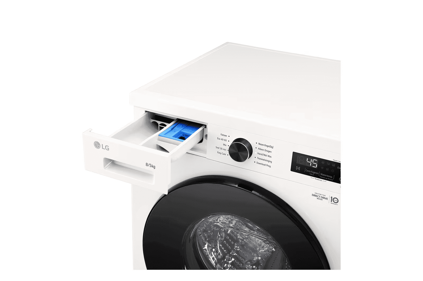 LG W4X1085NWB Was-droogcombinatie 8/5 kg 1400 tpm – Steam, ThinQ