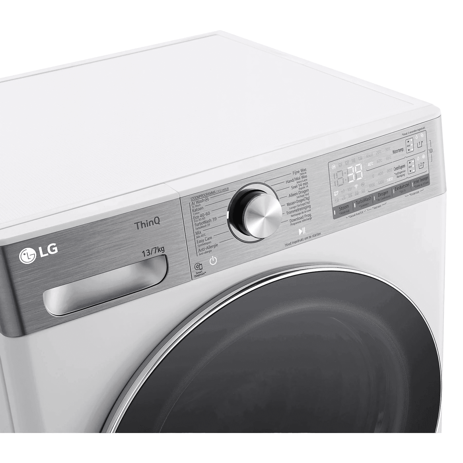 LG F4DR9537S2W Was-droogcombinatie 13/7 kg 1400 tpm – AI DD, TurboWash 39