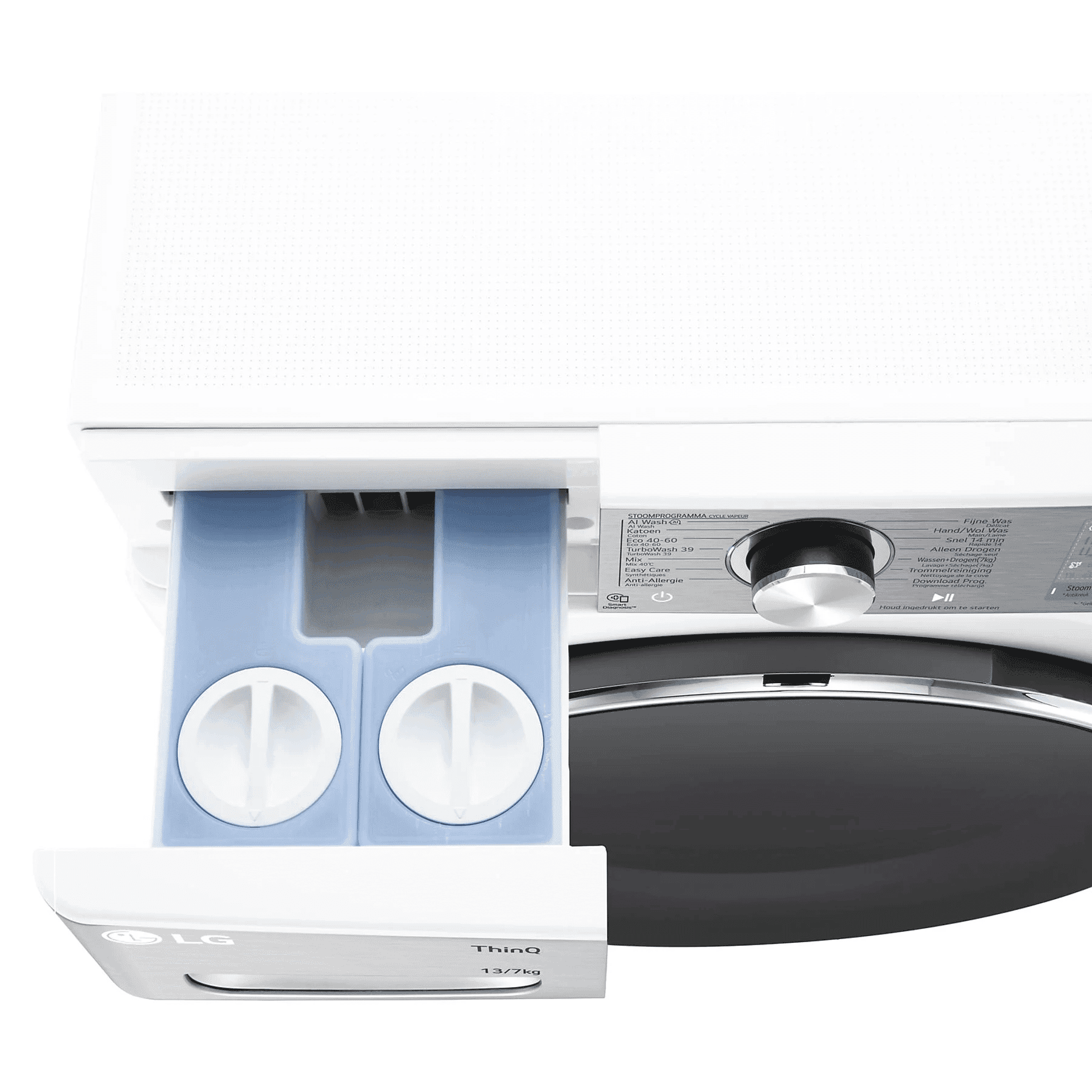 LG F4DR9537S2W Was-droogcombinatie 13/7 kg 1400 tpm – AI DD, TurboWash 39