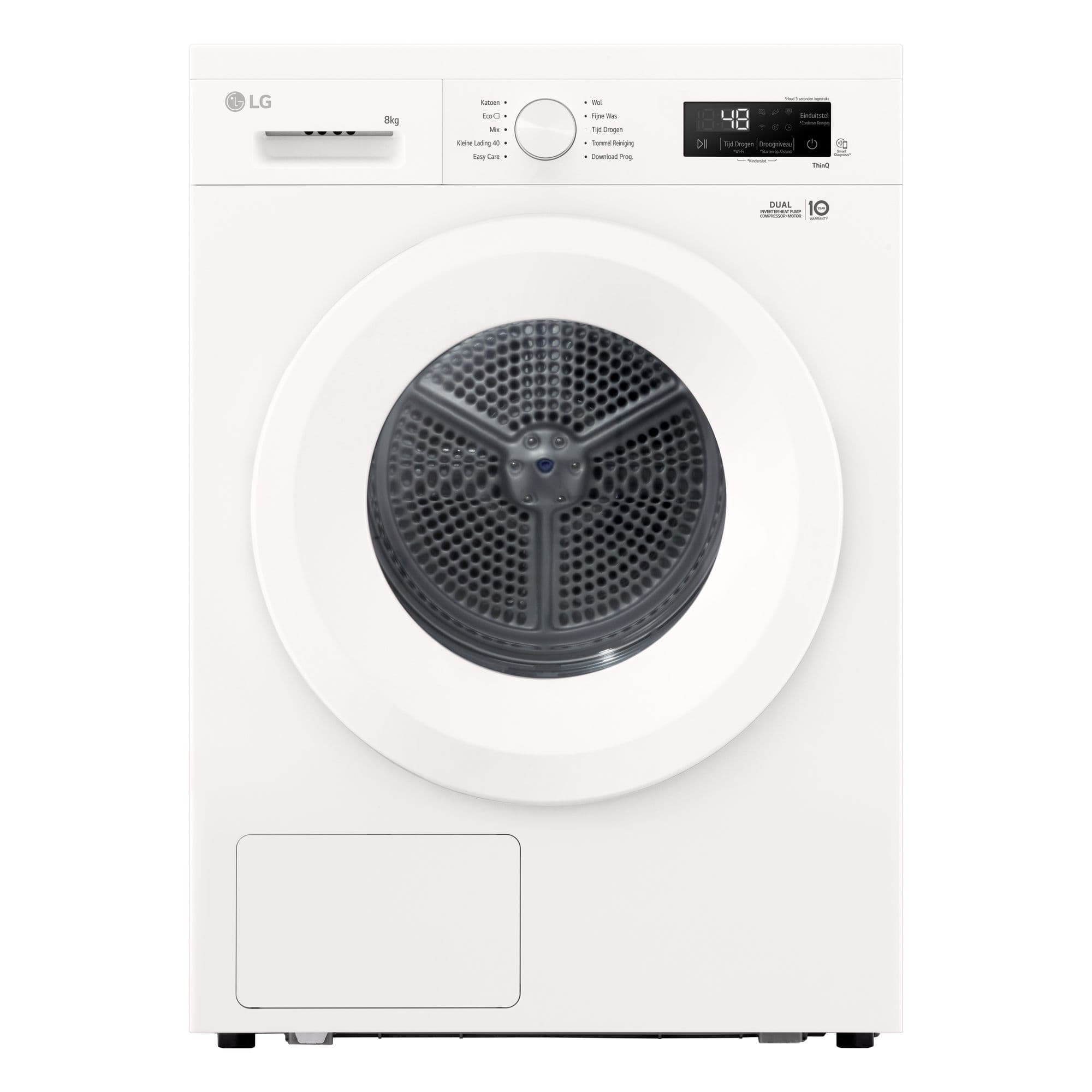 LG RHX1008NWH Warmtepompdroger 8 kg – Sensor Dry, ThinQ