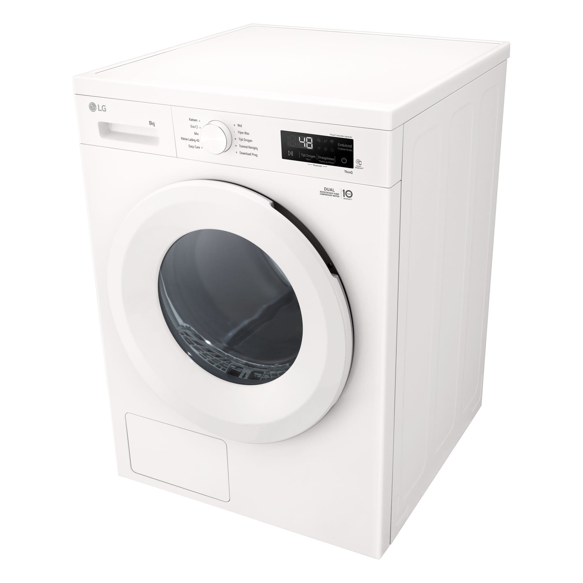 LG RHX1008NWH Warmtepompdroger 8 kg – Sensor Dry, ThinQ