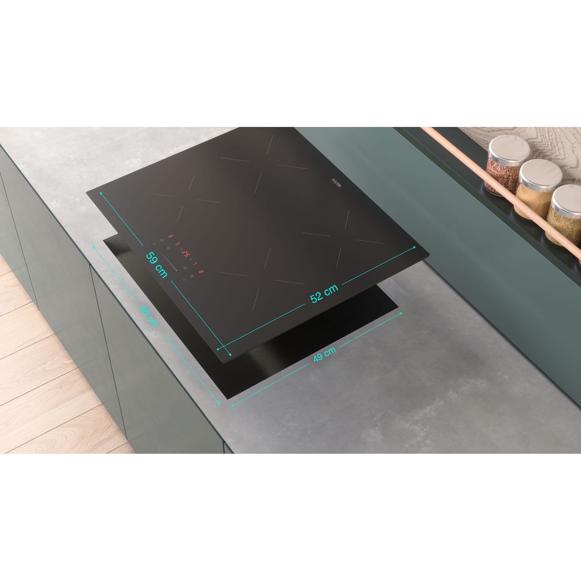 ETNA KI159ZT Inductiekookplaat 60 cm – 4 zones, Slider, Boost