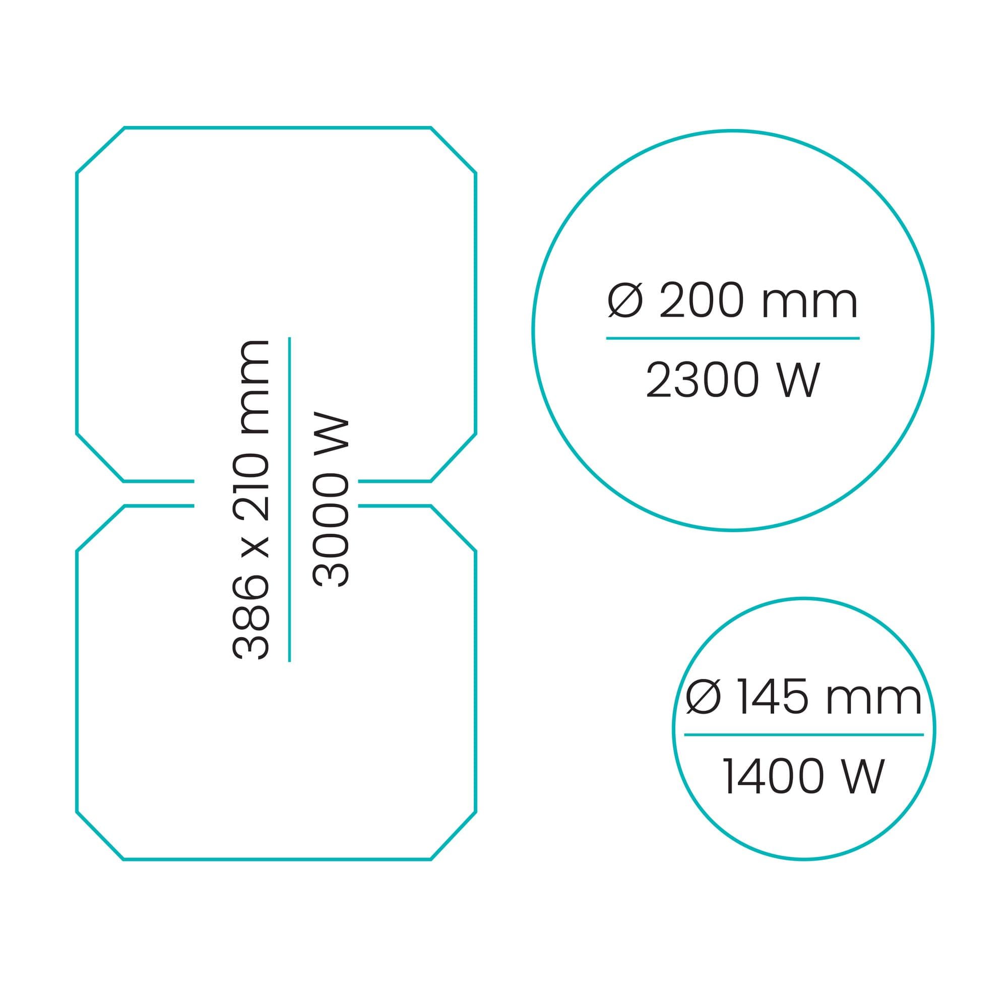 ETNA KIF460MG Inductiekookplaat 60 cm – MatteLine, Koppelbare Flexzones