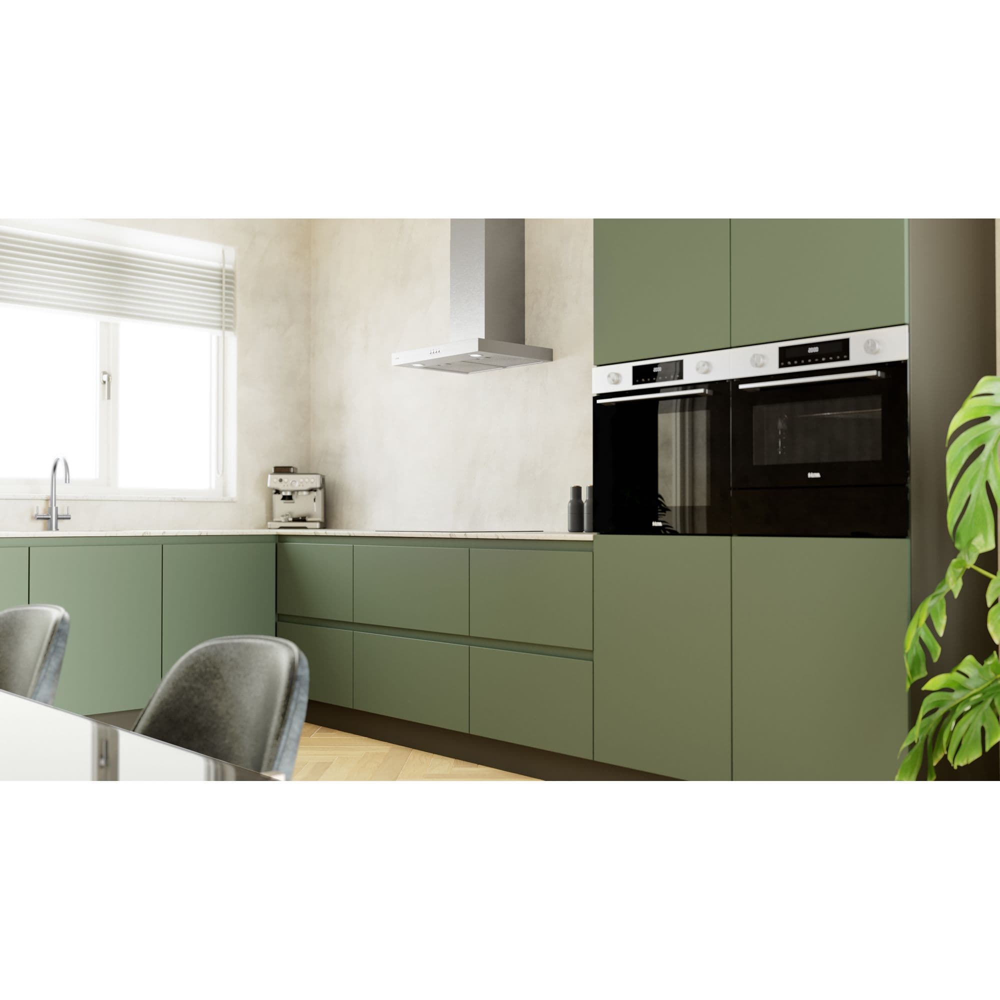 ETNA AB260RVS Wandschouw Afzuigkap 60 cm – RVS, Energieklasse A