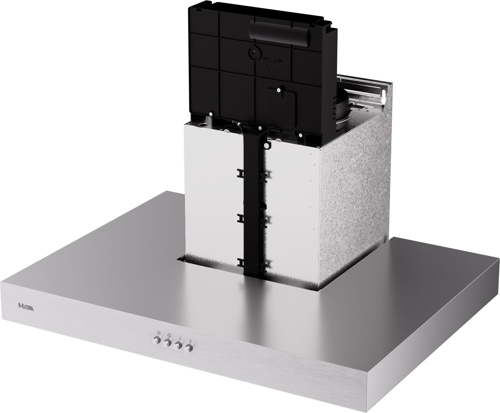 ETNA AB260RVS Wandschouw Afzuigkap 60 cm – RVS, Energieklasse A