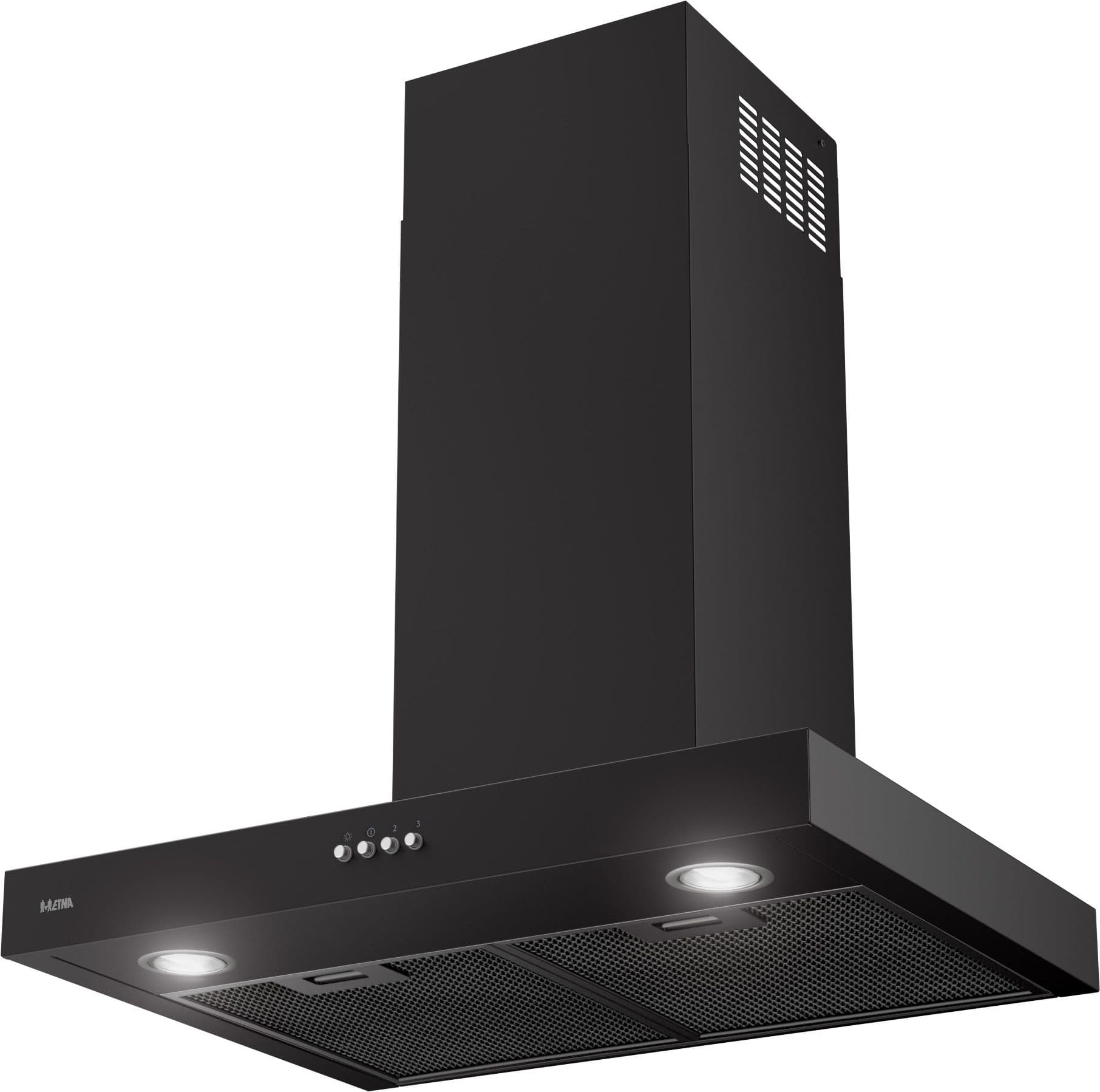 ETNA AB260ZT Wandschouw Afzuigkap 60 cm – Mat Zwart, Energieklasse A