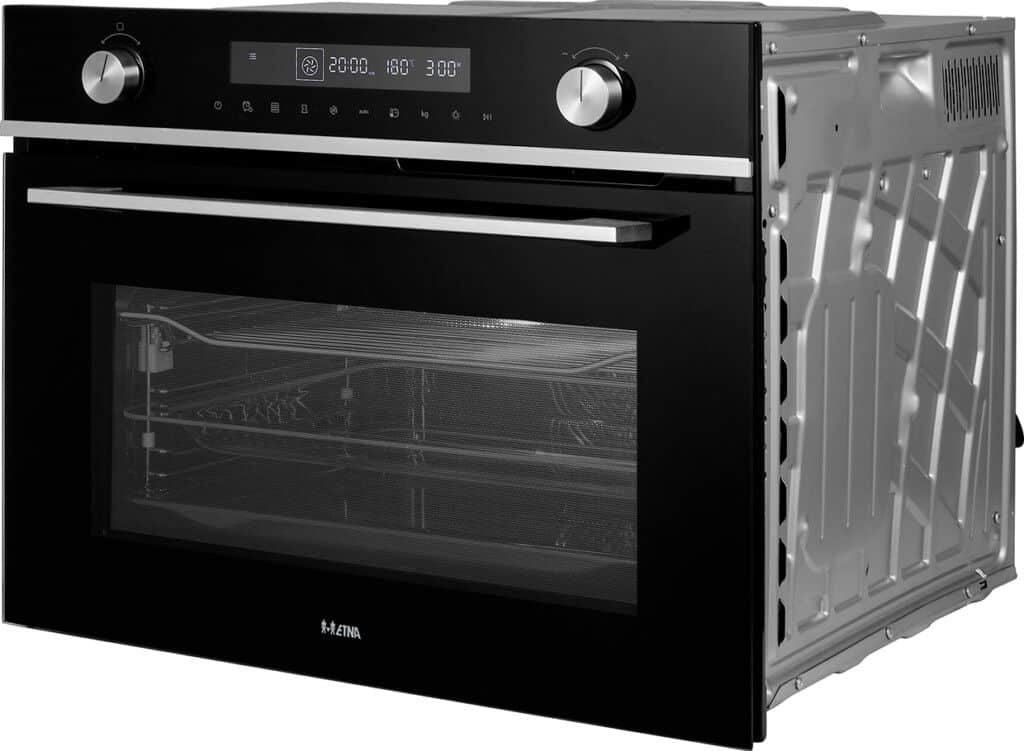 ETNA CM450ZT Inbouw Combimagnetron-oven 50 l – Nis 45 cm, Black Titanium
