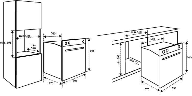 Inventum IOH6070RK Inbouw Heteluchtoven 65 l – RVS, 8 programma’s