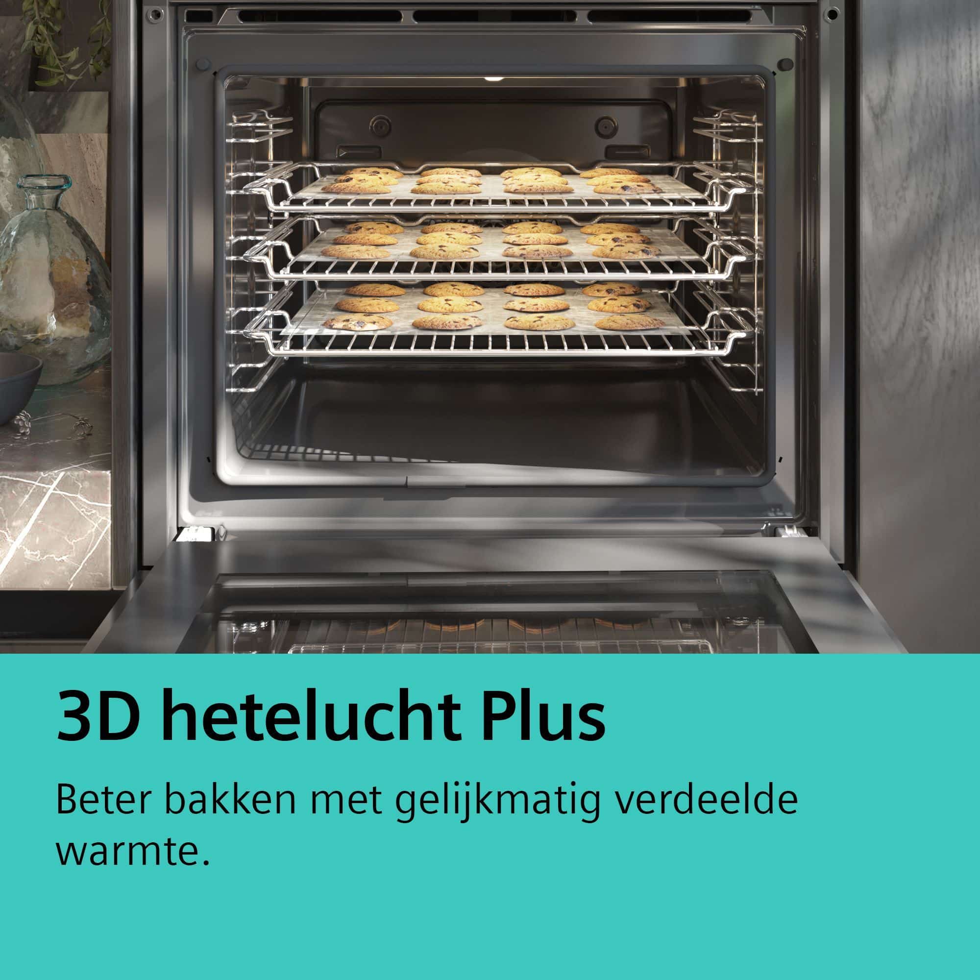Siemens HB572ABS3 Inbouwoven 71 l – 7 verwarmingssystemen, AirFry, Pyrolyse