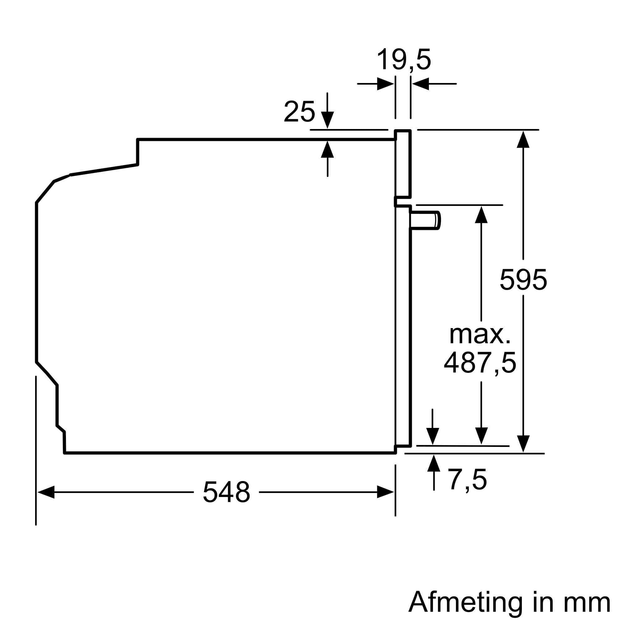 Siemens HB514AER4 iQ300 Inbouwoven 71 l – 7 systemen, humidClean