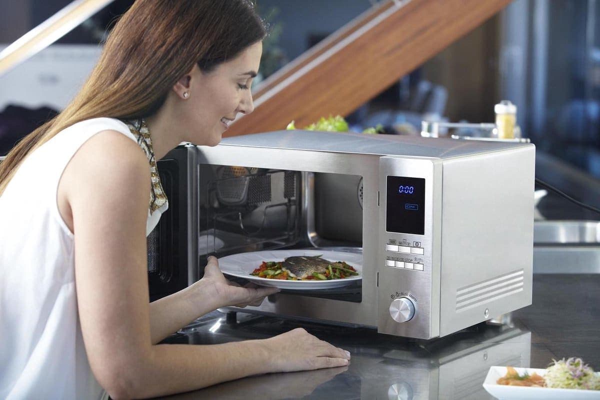 Sharp R-922STWE Combimagnetron 32 l – RVS, Magnetron + Grill + Hetelucht