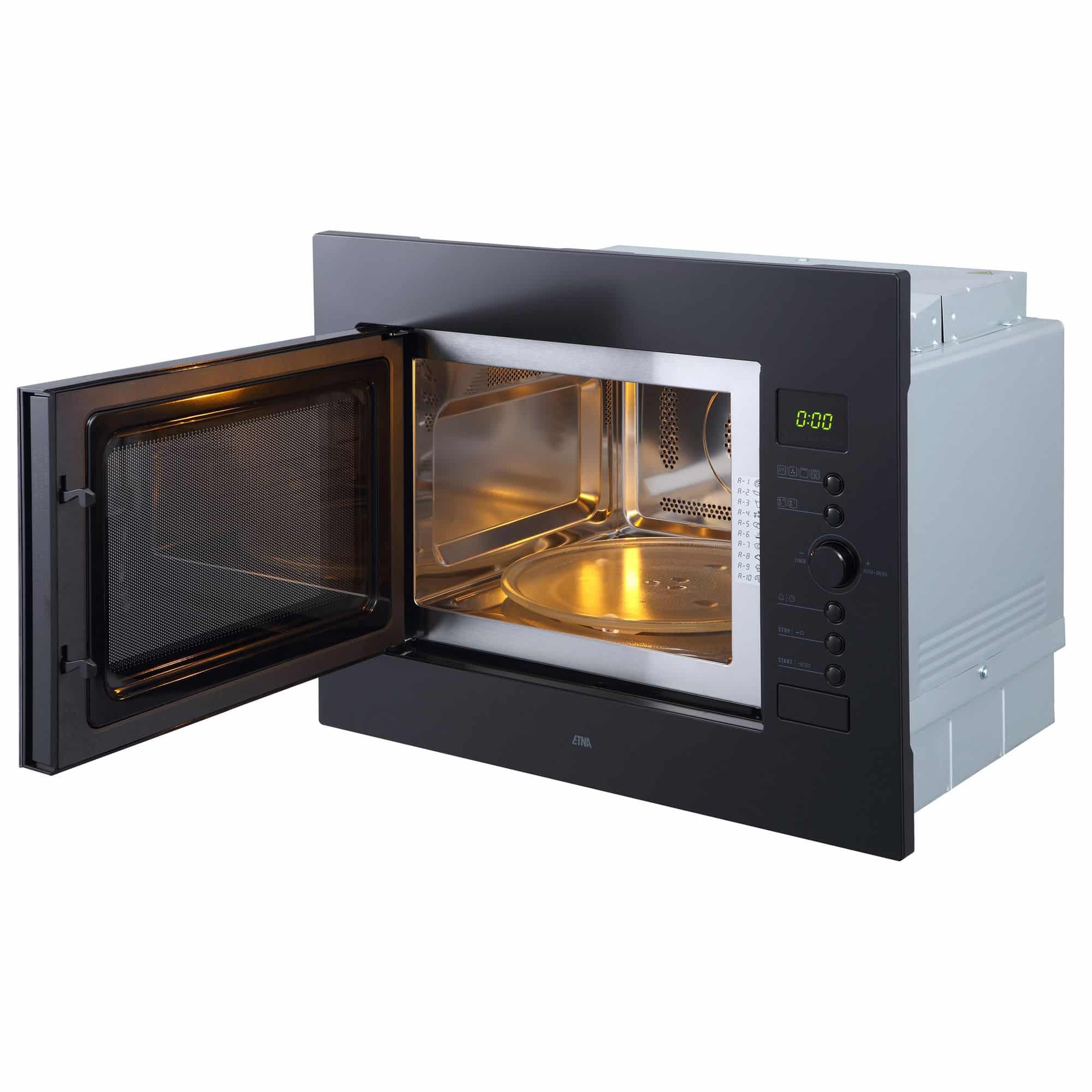 ETNA CM232ZT Inbouw Combimagnetron 32 l – Mat Zwart, Turbo-hetelucht