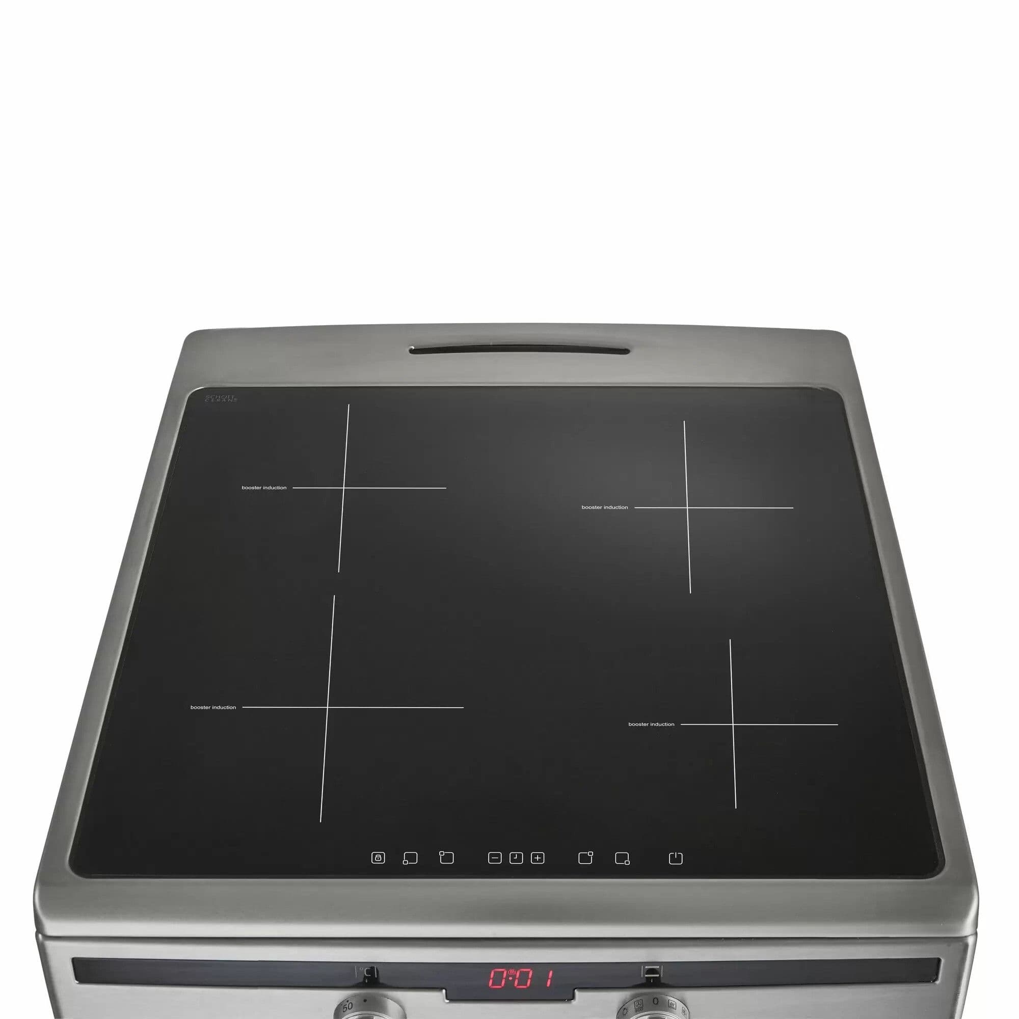 Inventum VFI6042RVS Inductiefornuis 60 cm – Multifunctionele Oven 65 l, RVS