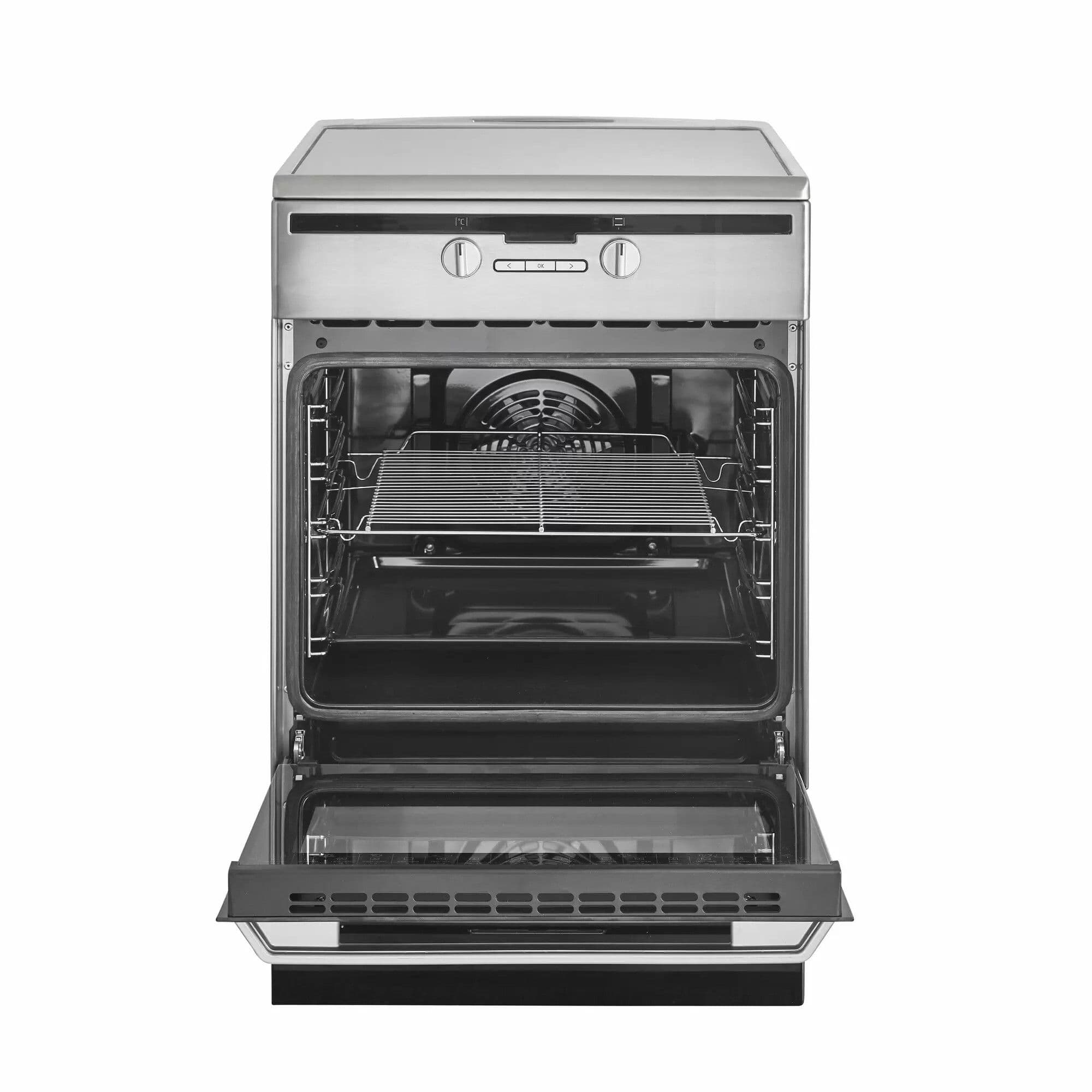 Inventum VFI6042RVS Inductiefornuis 60 cm – Multifunctionele Oven 65 l, RVS