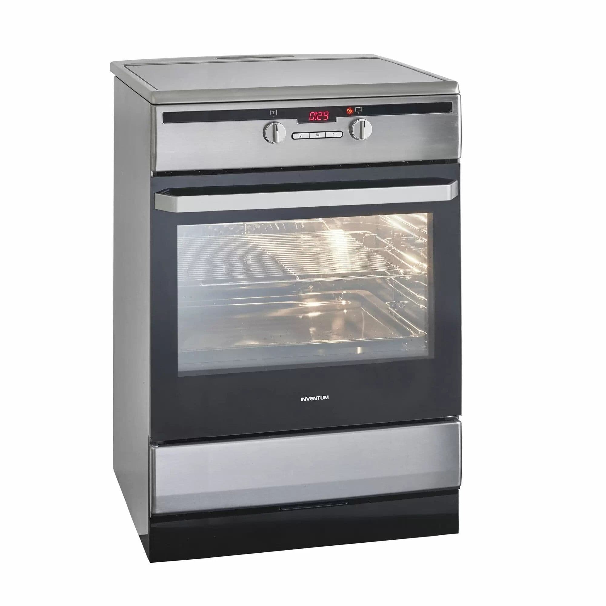 Inventum VFI6042RVS Inductiefornuis 60 cm – Multifunctionele Oven 65 l, RVS