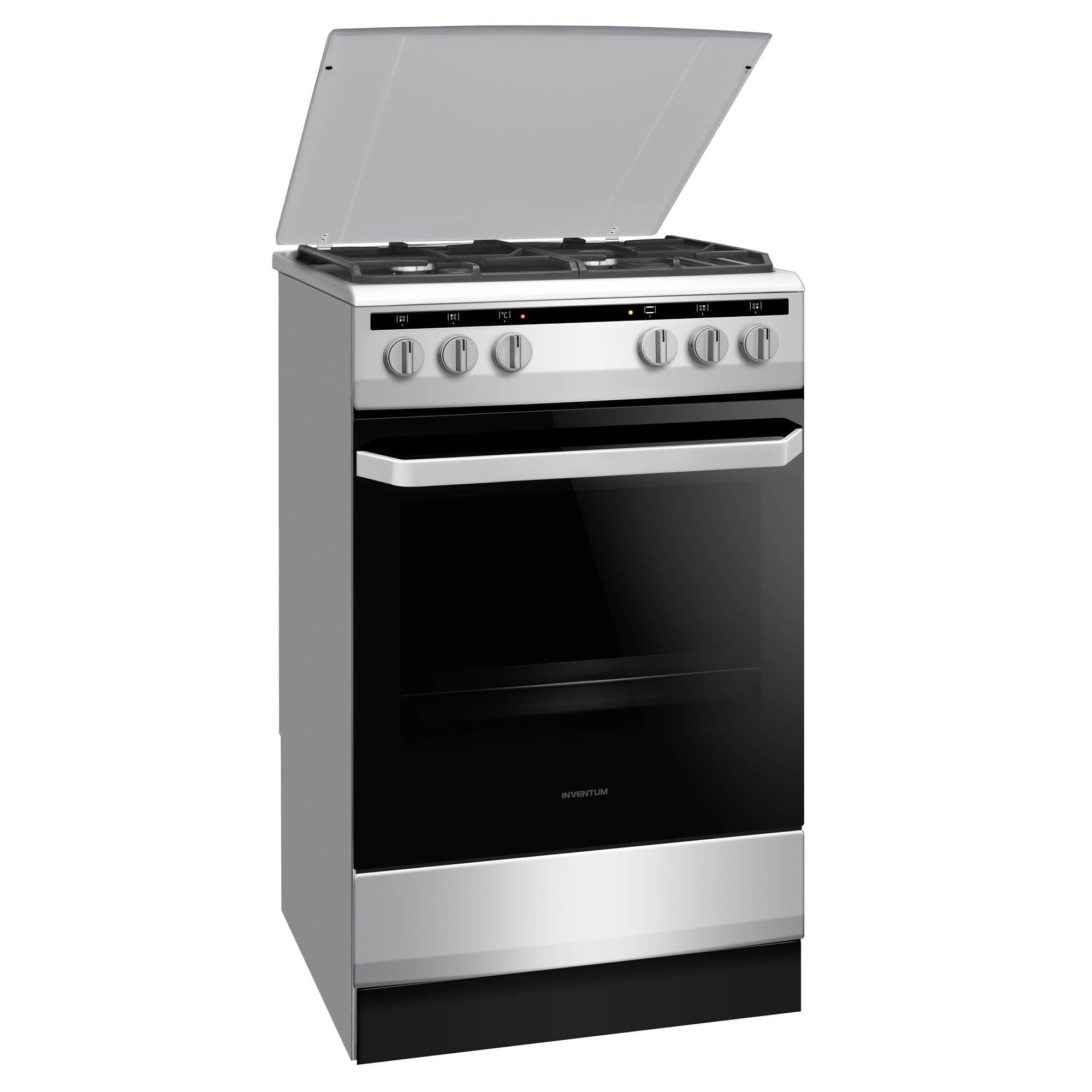 Inventum VFG5020GRVS Gasfornuis 50 cm – Heteluchtoven 62 l, RVS