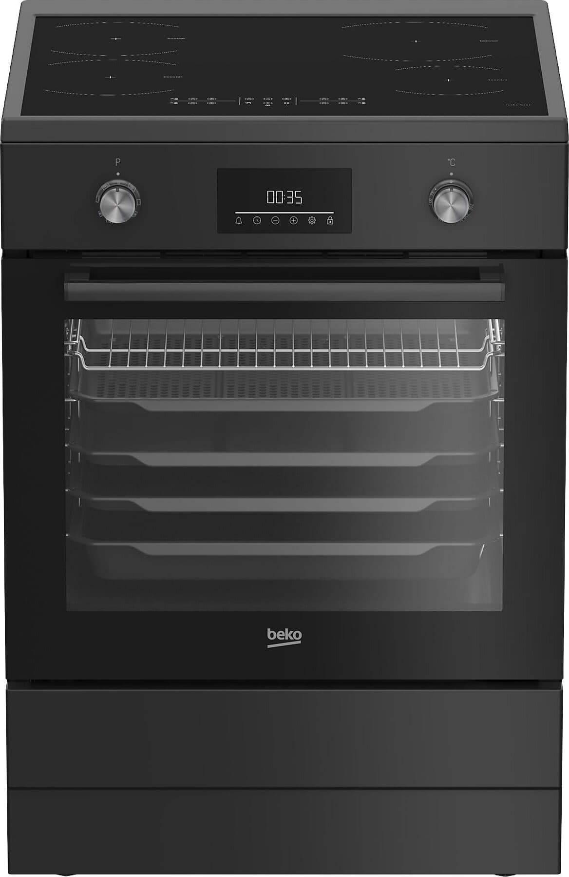 Beko FBMA6930GA Inductiefornuis 60 cm – Oven 72 l met AirFry, Antraciet