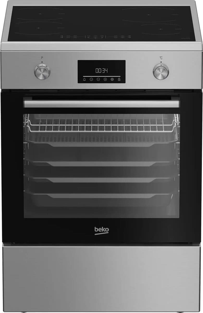 Beko FBMA6930GX Inductiefornuis 60 cm – Oven 72 l met AirFry, RVS